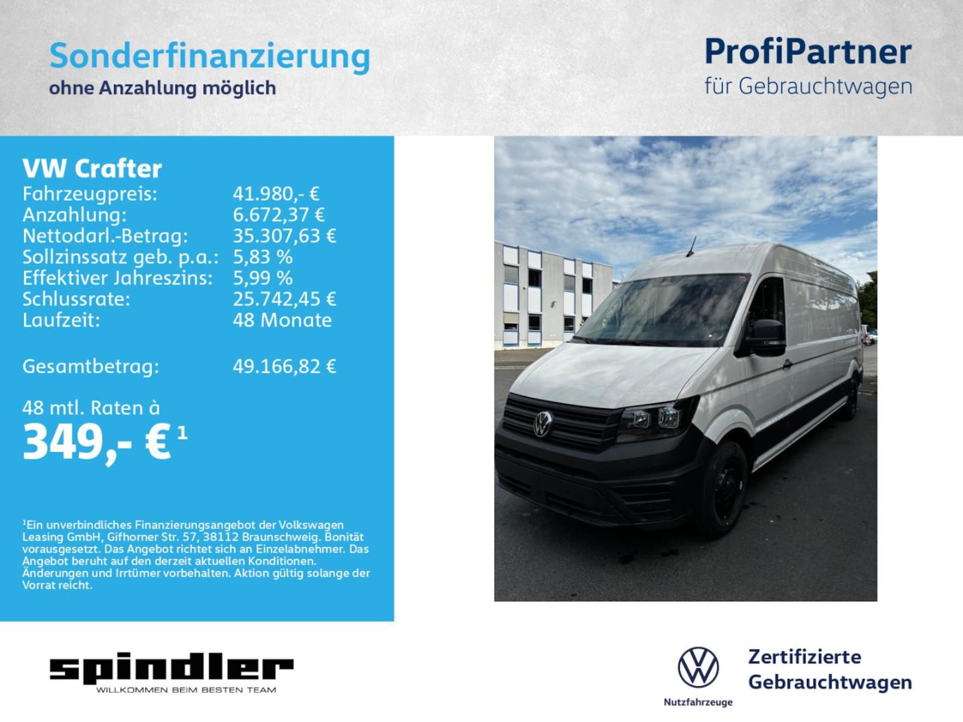 Volkswagen Crafter Kasten langer Radstand