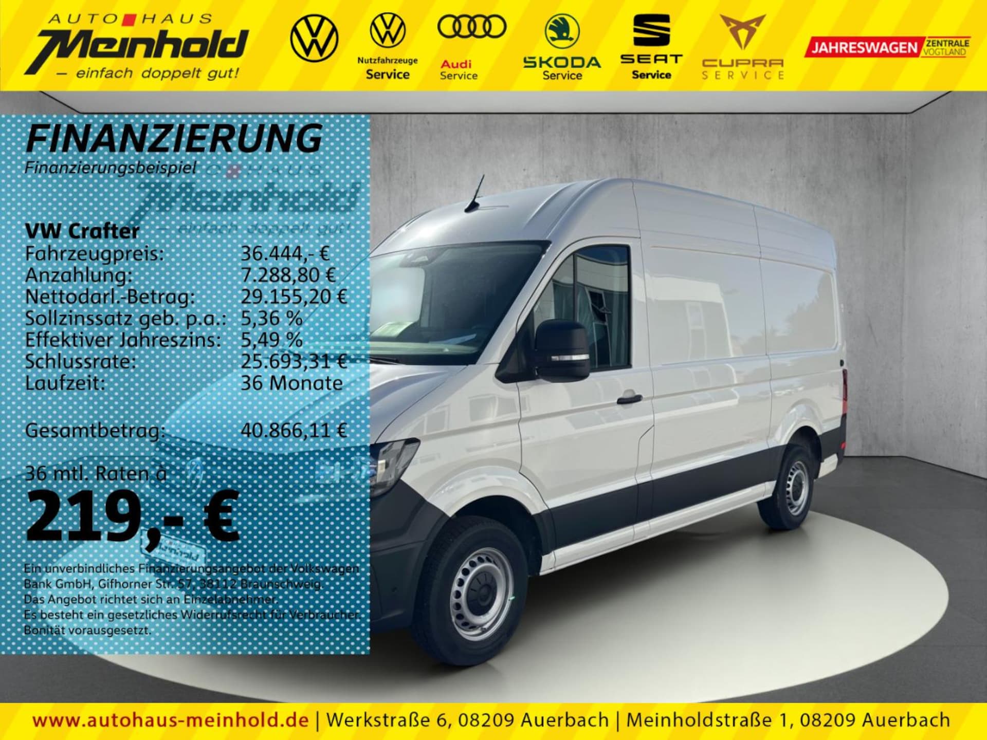 Volkswagen Crafter Kasten mittlerer Radstand