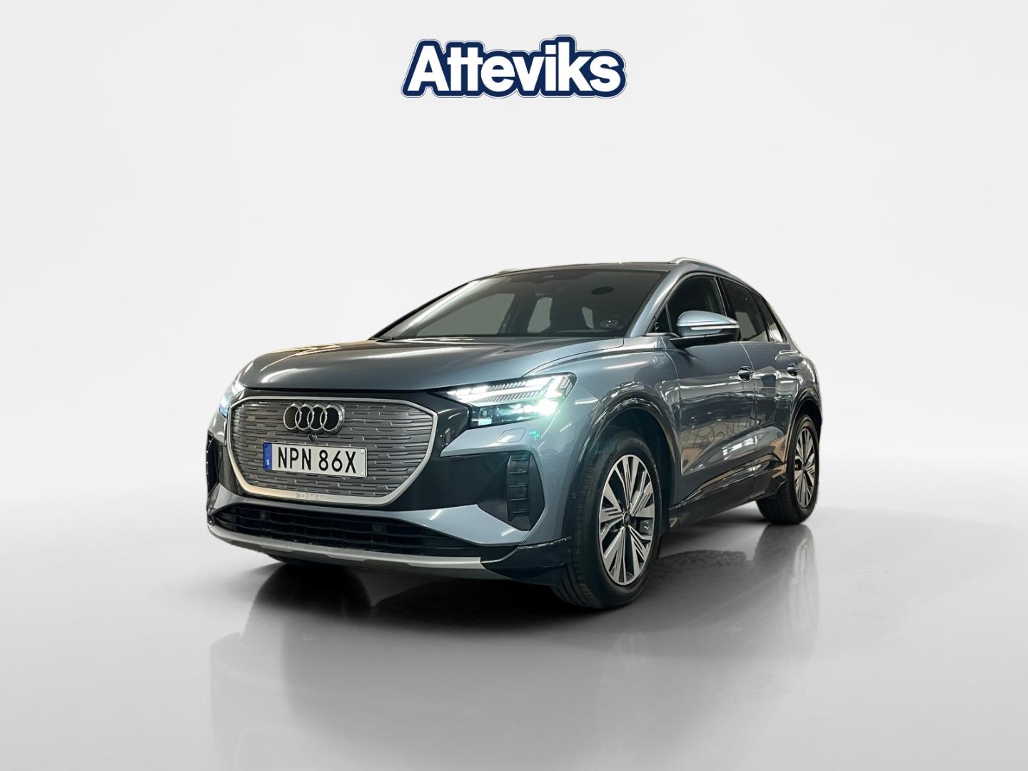 Bild som visar&nbsp;Audi Q4 e-tron&nbsp;Q4 45 e-tron quattro Proline 195,00 kW - för mer information kontakta din Audi Partner