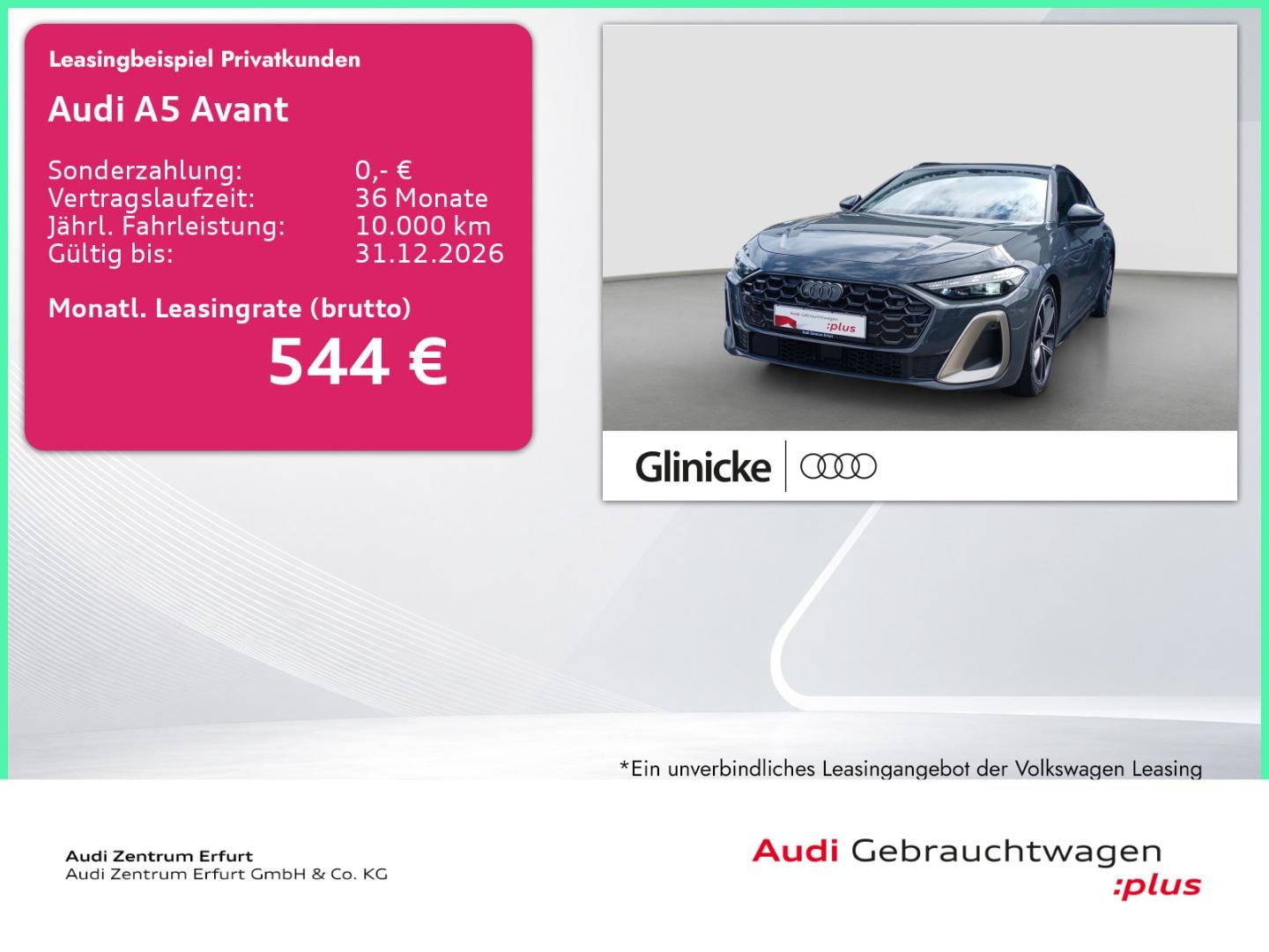 Bild über Audi A5 Avant edition one TFSI 150 kW S tronic - für weitere Informationen kontaktieren Sie den Audi Partner