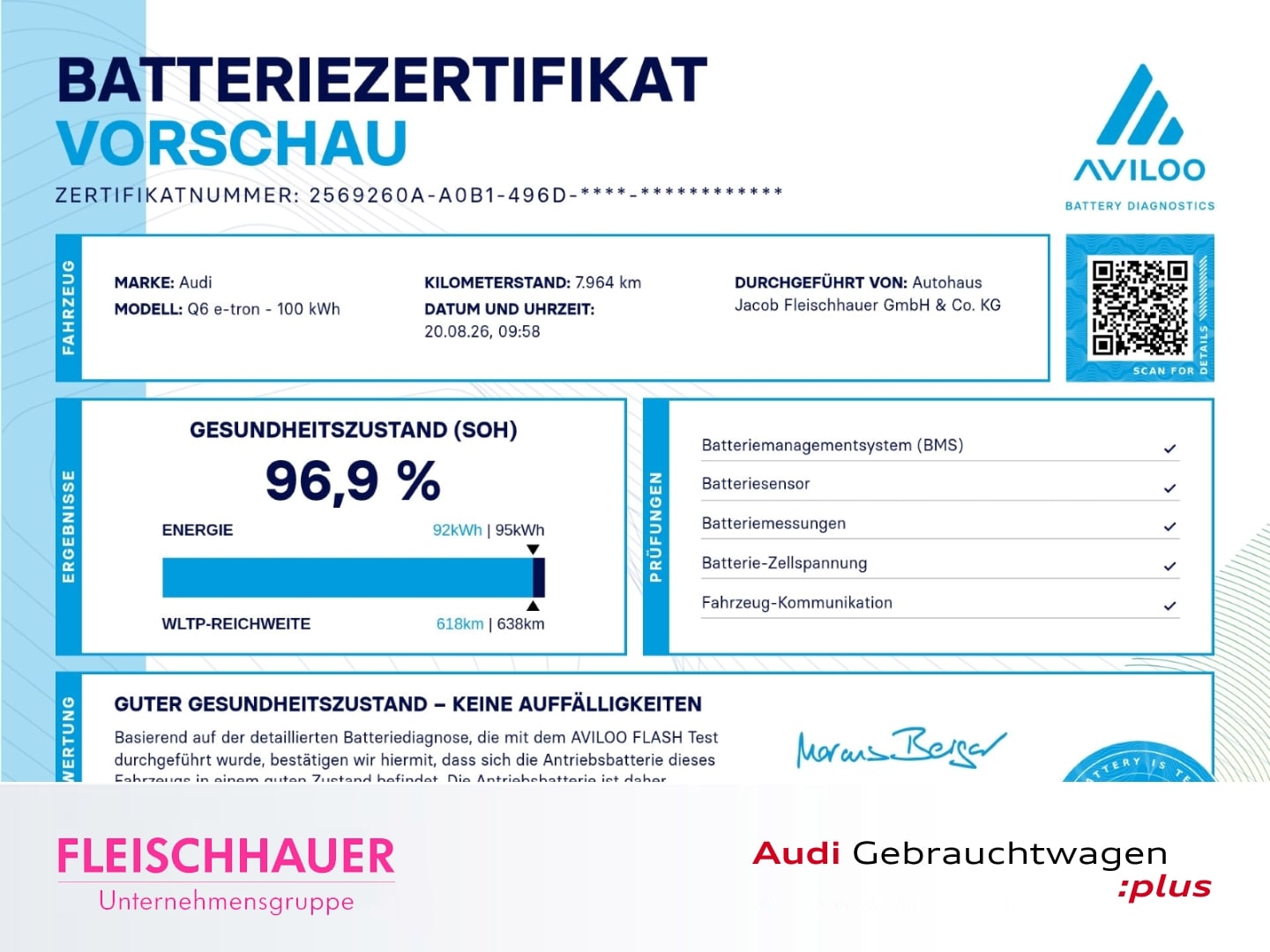Bild über Audi Q6 SUV e-tron e-tron quattro - für weitere Informationen kontaktieren Sie den Audi Partner