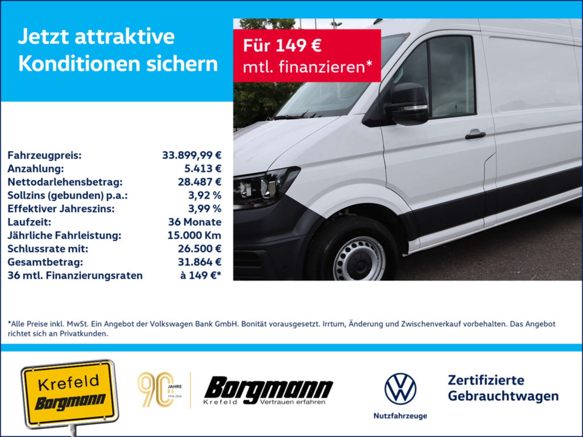 Volkswagen Crafter Kasten mittlerer Radstand