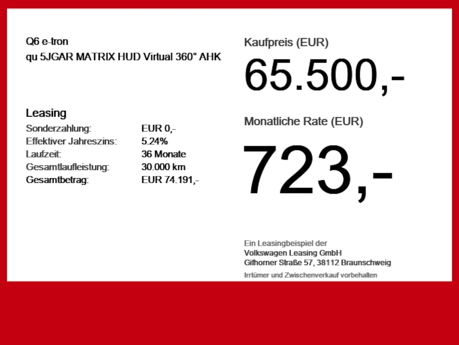 Audi Q6 SUV e-tron