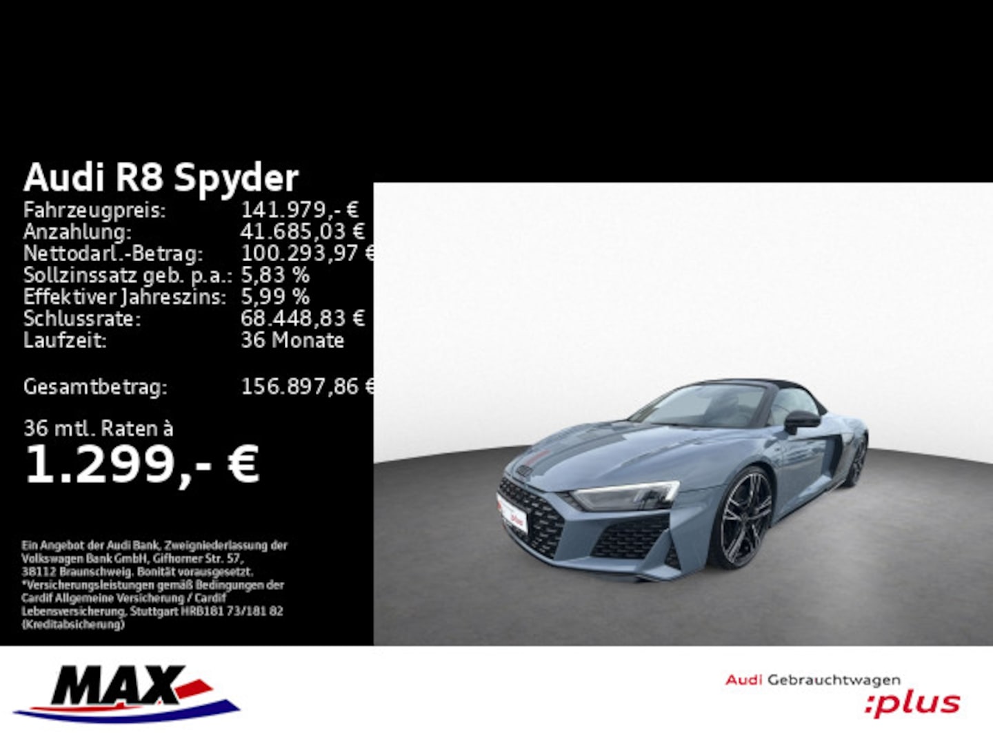 Bild über Audi R8 Spyder FSI S tronic - für weitere Informationen kontaktieren Sie den Audi Partner