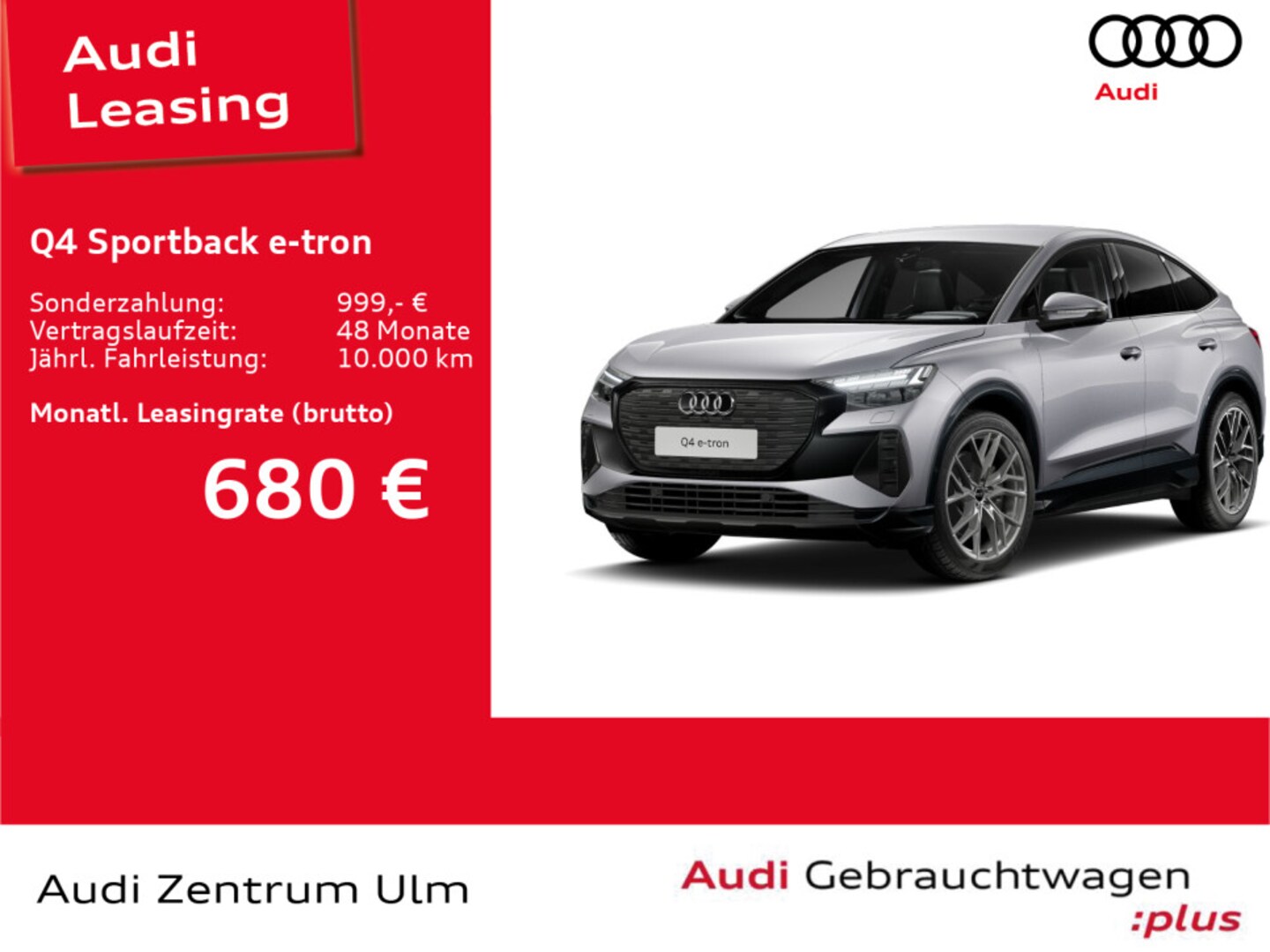 Bild über Audi Q4 Sportback e-tron 40 e-tron - für weitere Informationen kontaktieren Sie den Audi Partner