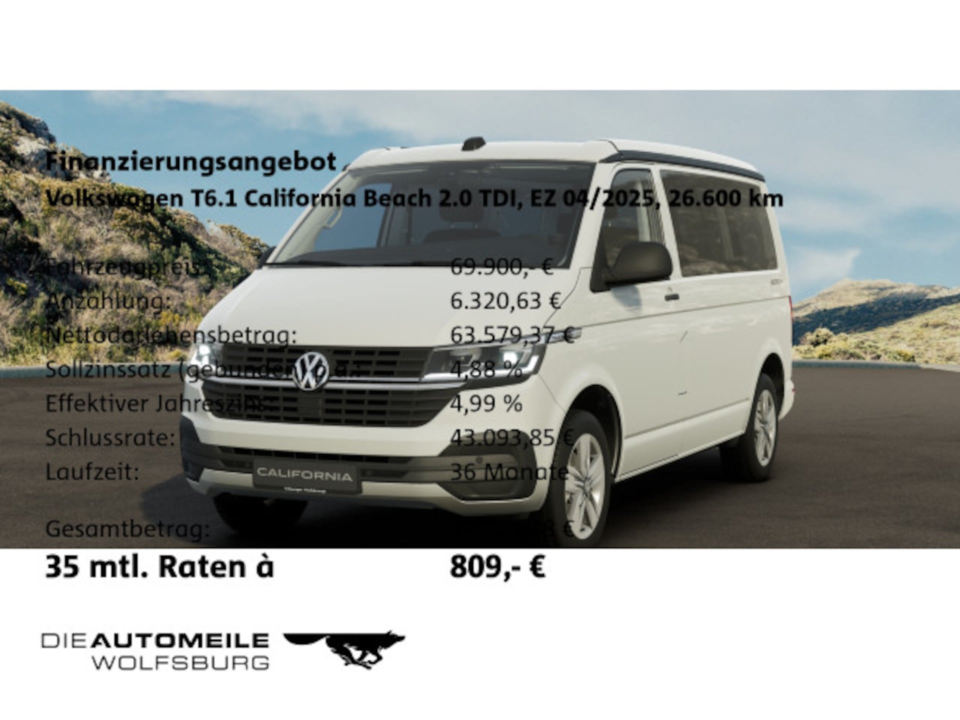 Volkswagen T6.1 California Beach