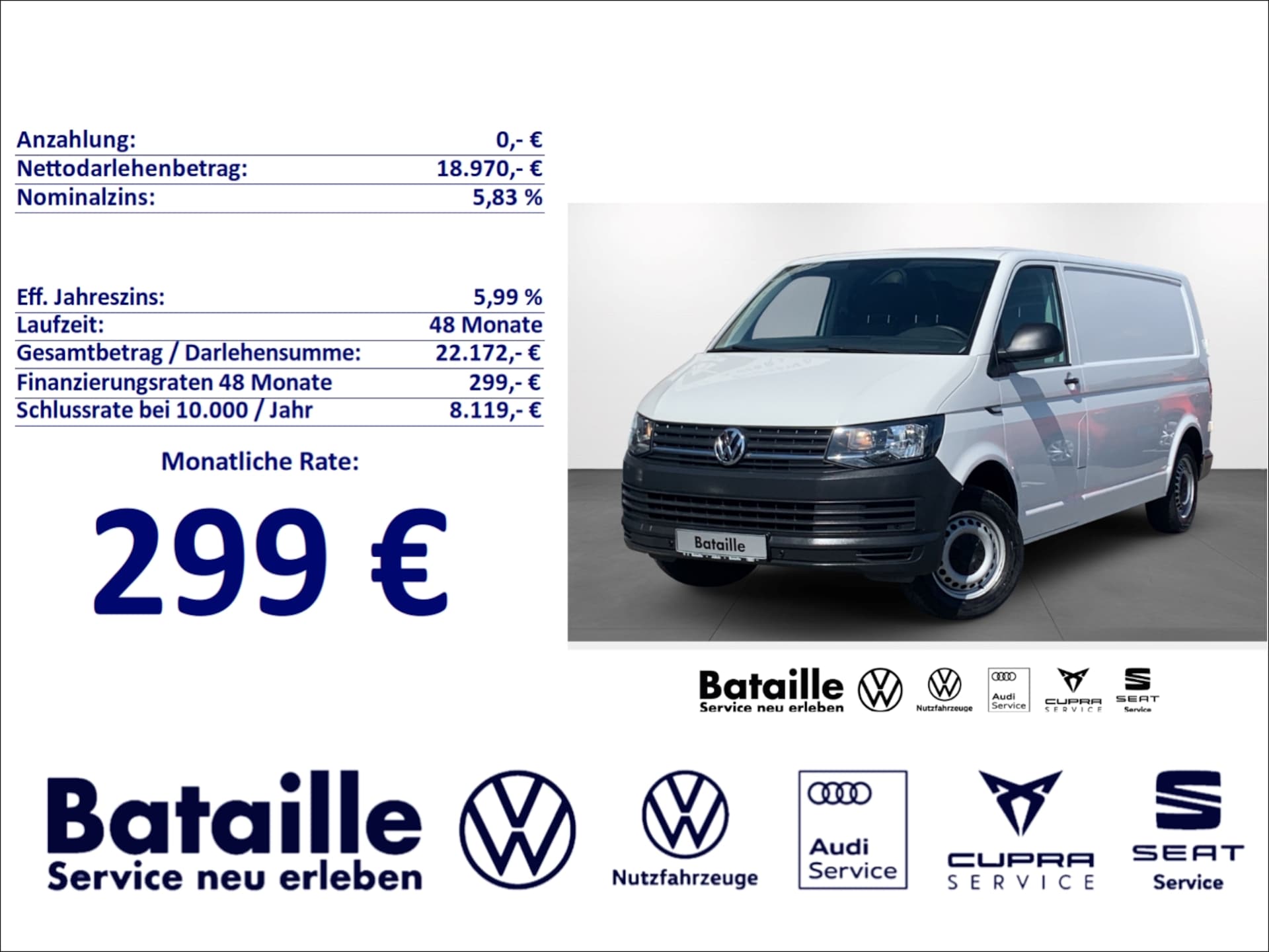 Volkswagen T6 Transporter Kasten langer Radstand