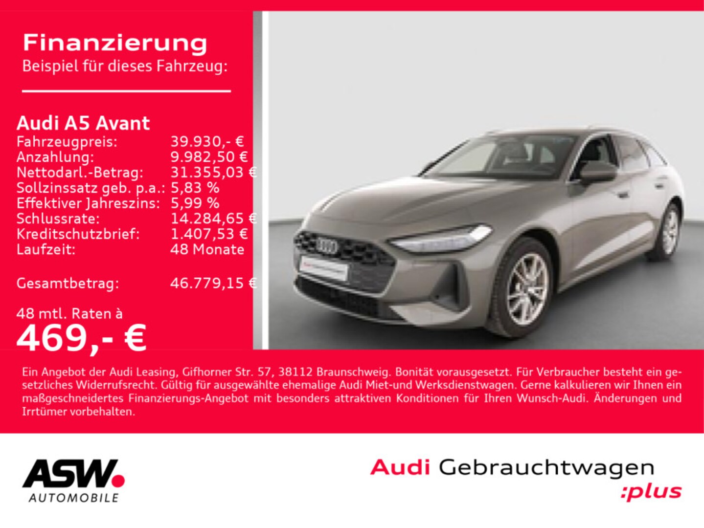 Bild über Audi A5 Avant TDI 150 kW S tronic - für weitere Informationen kontaktieren Sie den Audi Partner