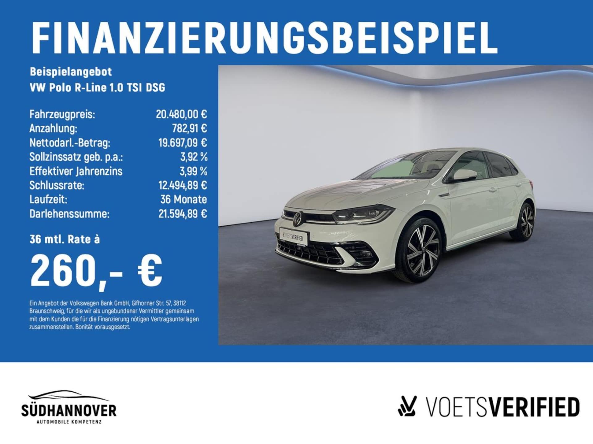 Volkswagen Polo 2023 — Polo R-Line 1.0 TSI DSG RearView+MATRIX-LED+ACC