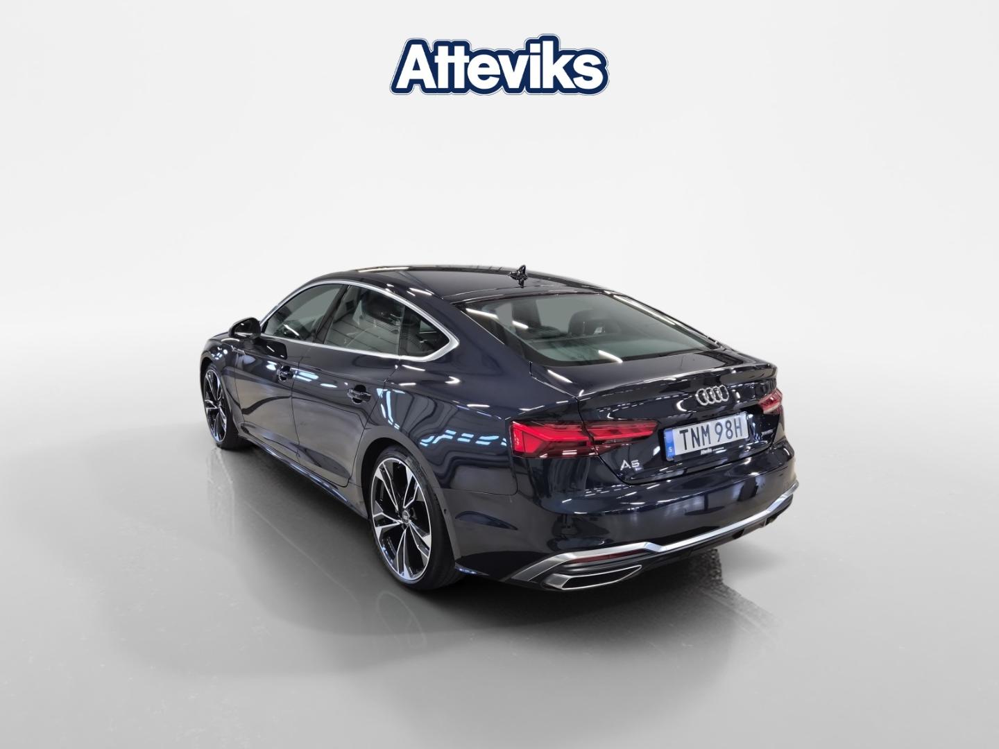 Bild som visar&nbsp;Audi A5 Sportback&nbsp;A5 Sportback 45 TFSI quattro S line 265 hk S tronic - för mer information kontakta din Audi Partner