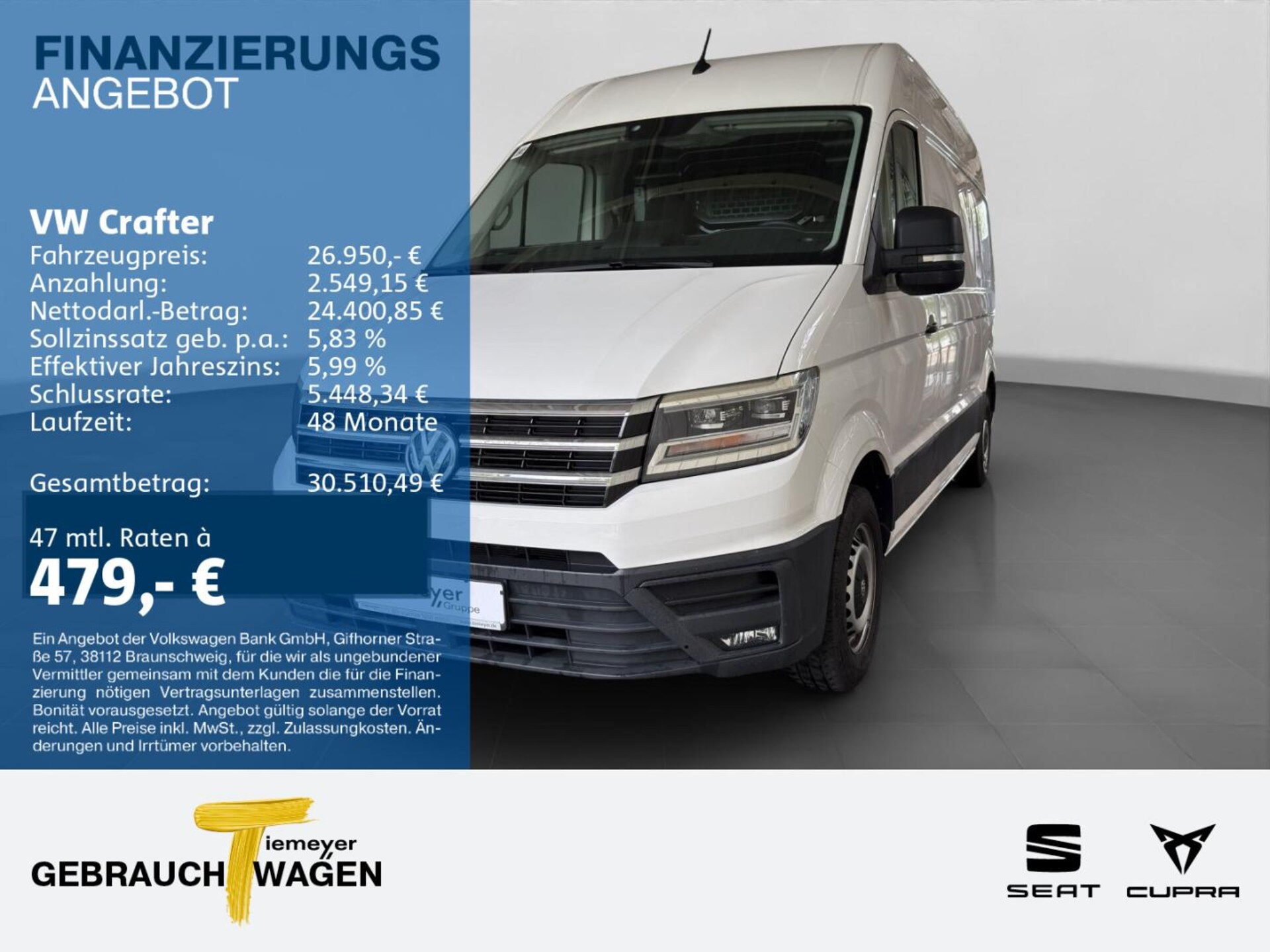 Volkswagen Crafter Kasten mittlerer Radstand