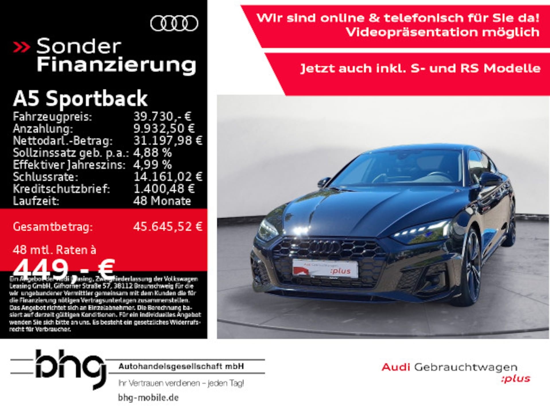Audi A5 Sportback S line