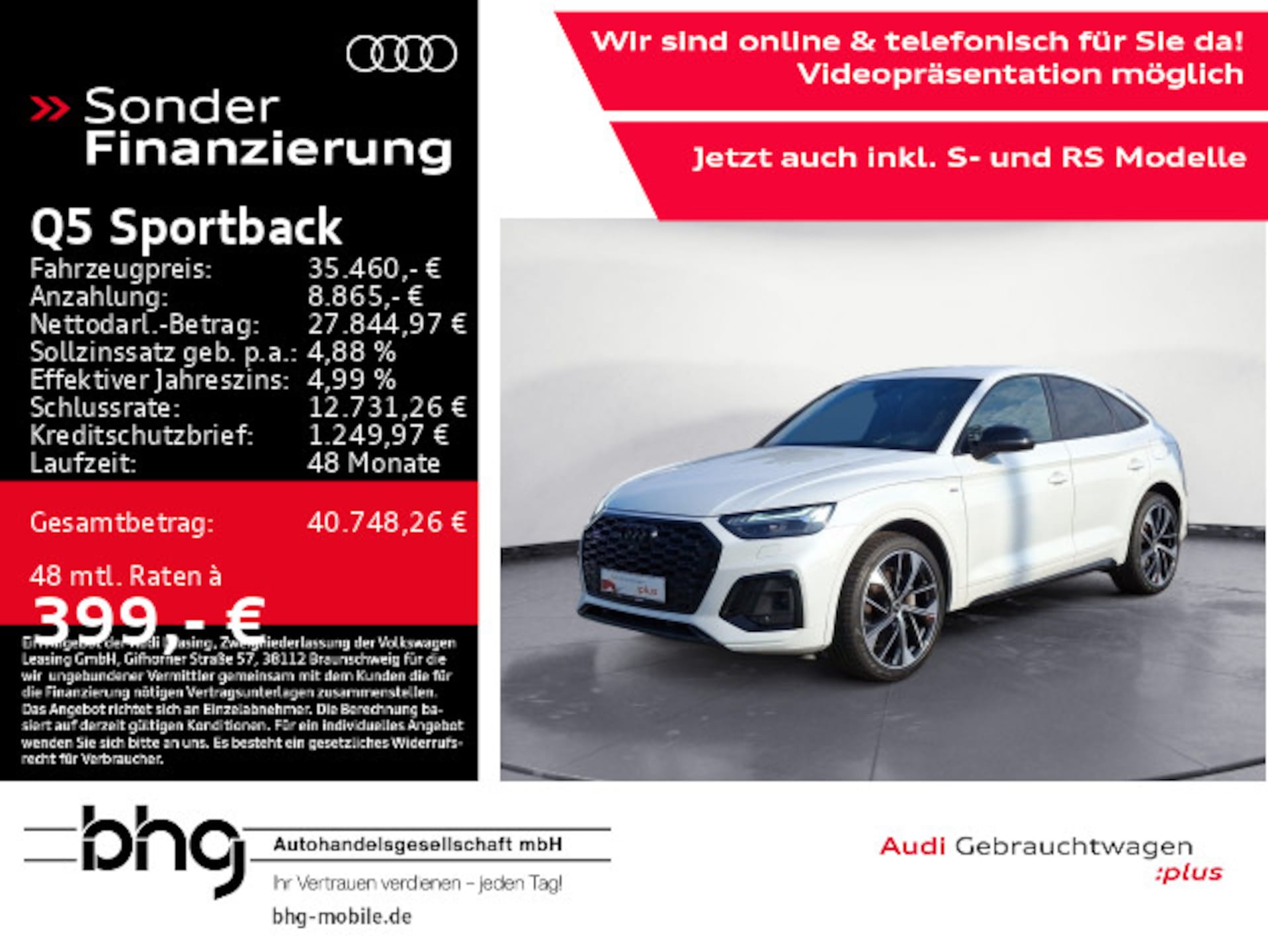 Audi Q5 Sportback TFSI e S line