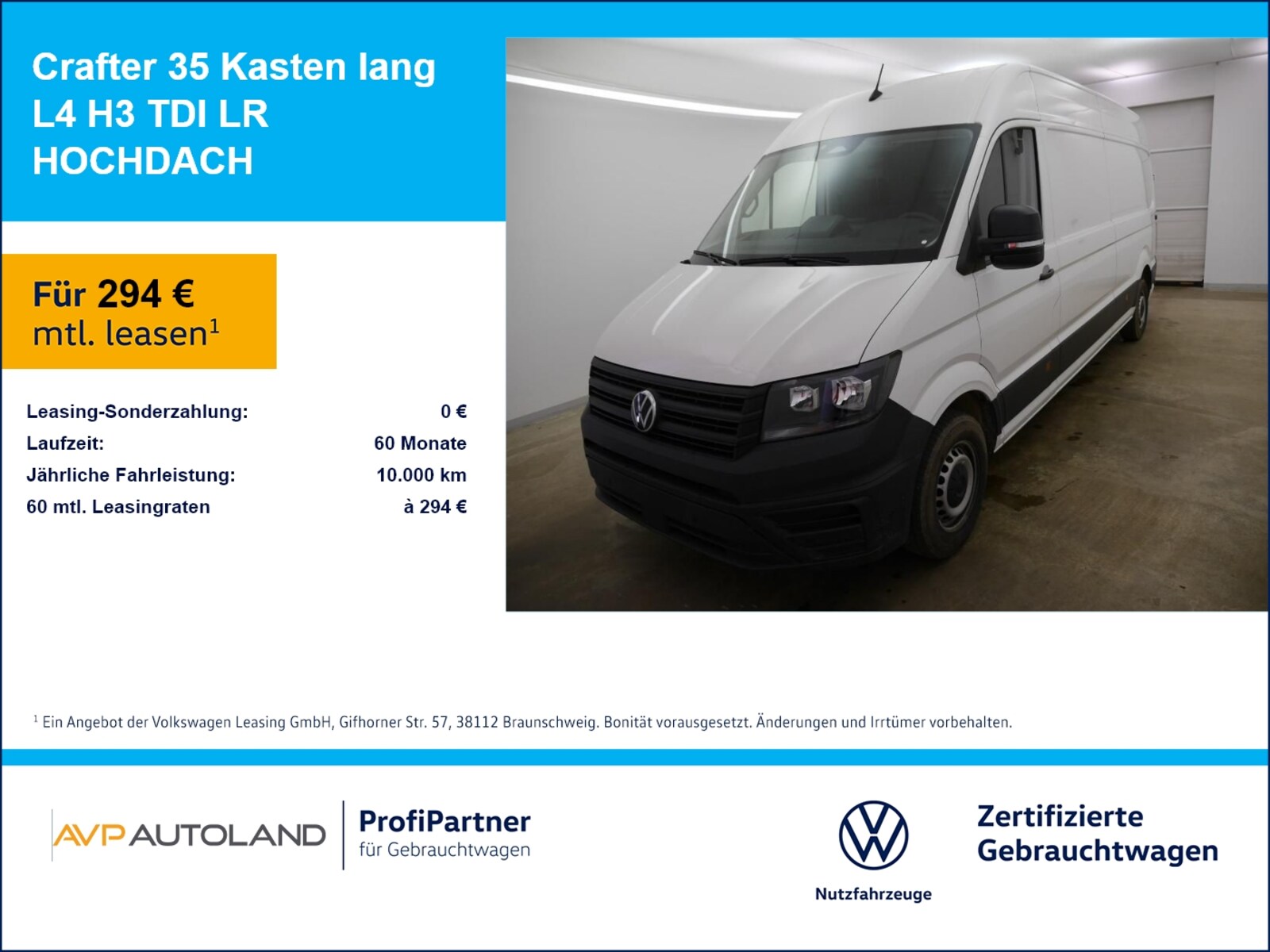 Volkswagen Crafter Kasten langer Radstand