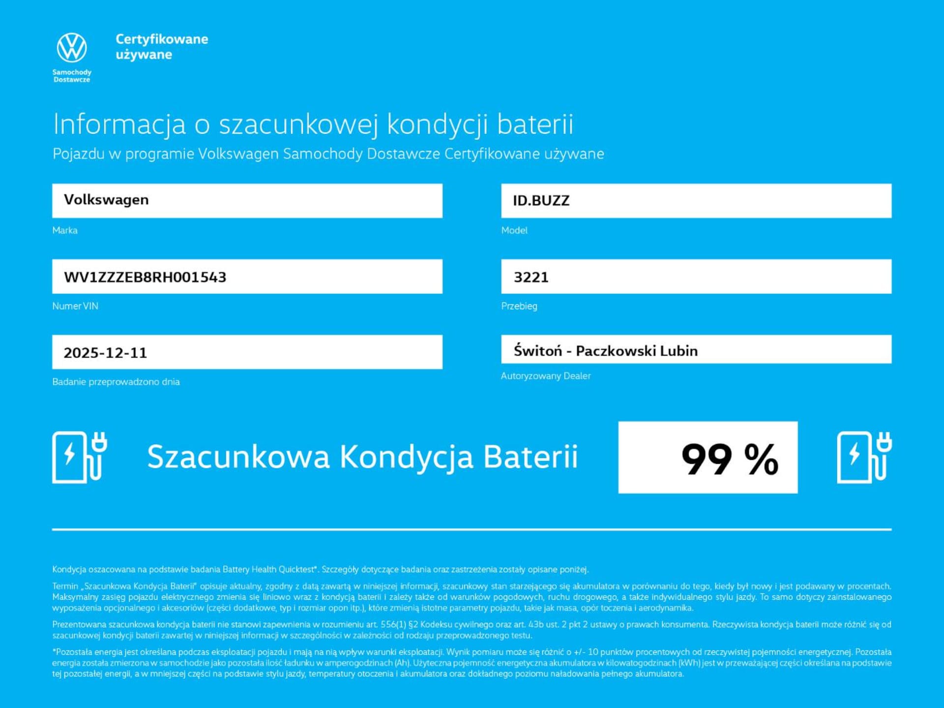 Volkswagen ID. Buzz Cargo Model bazowy