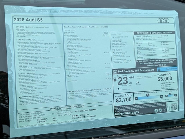 2026 Audi S5 Sedan