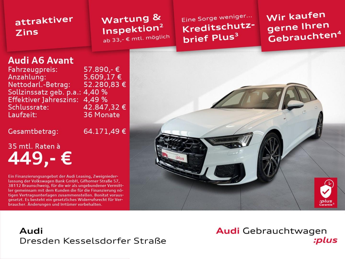 Bild über Audi A6 Avant S line 50 TDI quattro tiptronic - für weitere Informationen kontaktieren Sie den Audi Partner