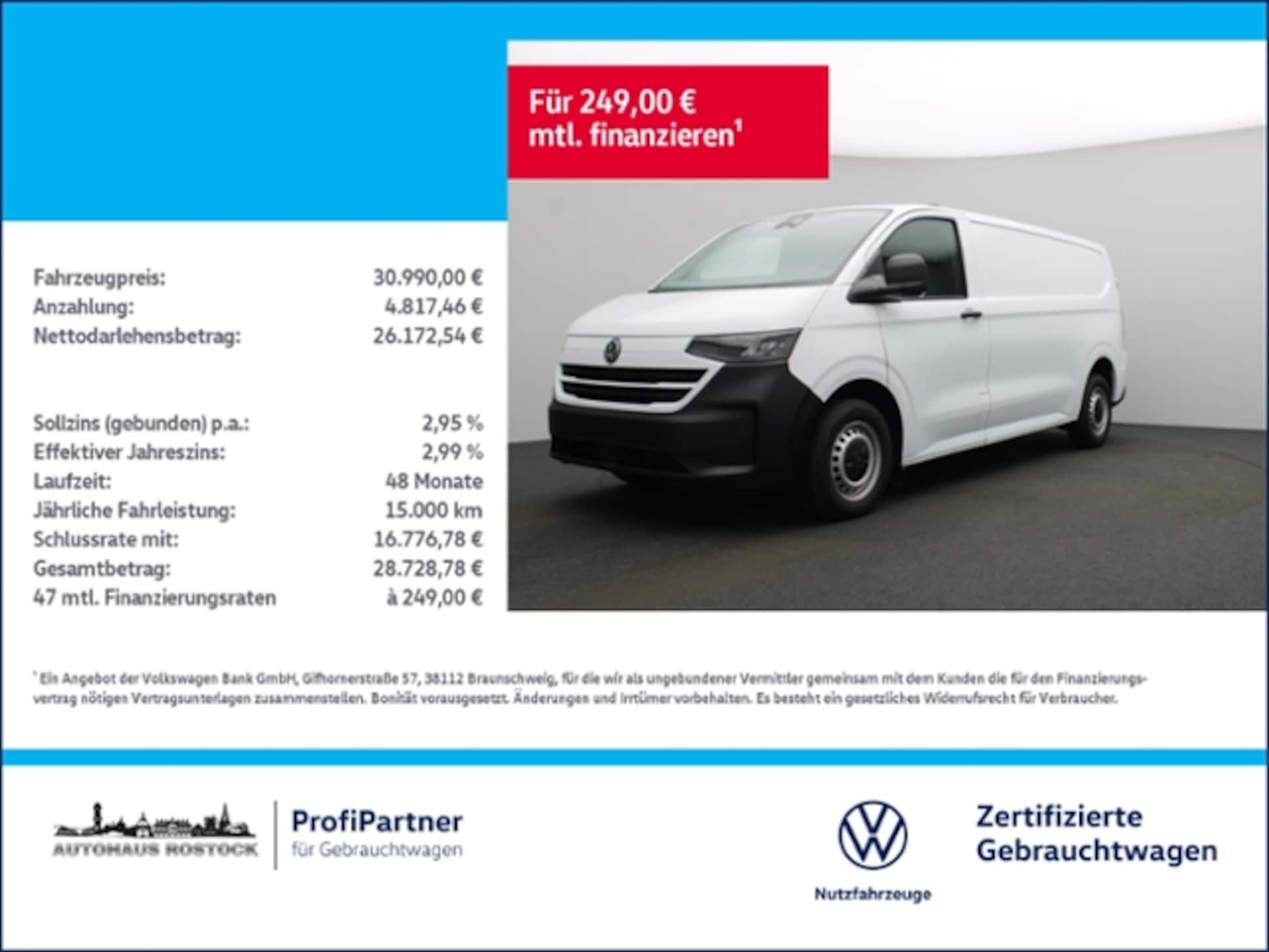 Volkswagen Transporter Kasten langer Radstand
