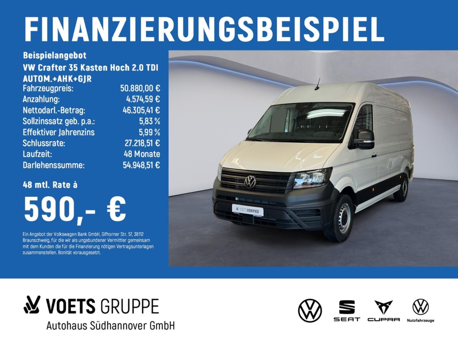 Volkswagen Crafter Kasten mittlerer Radstand
