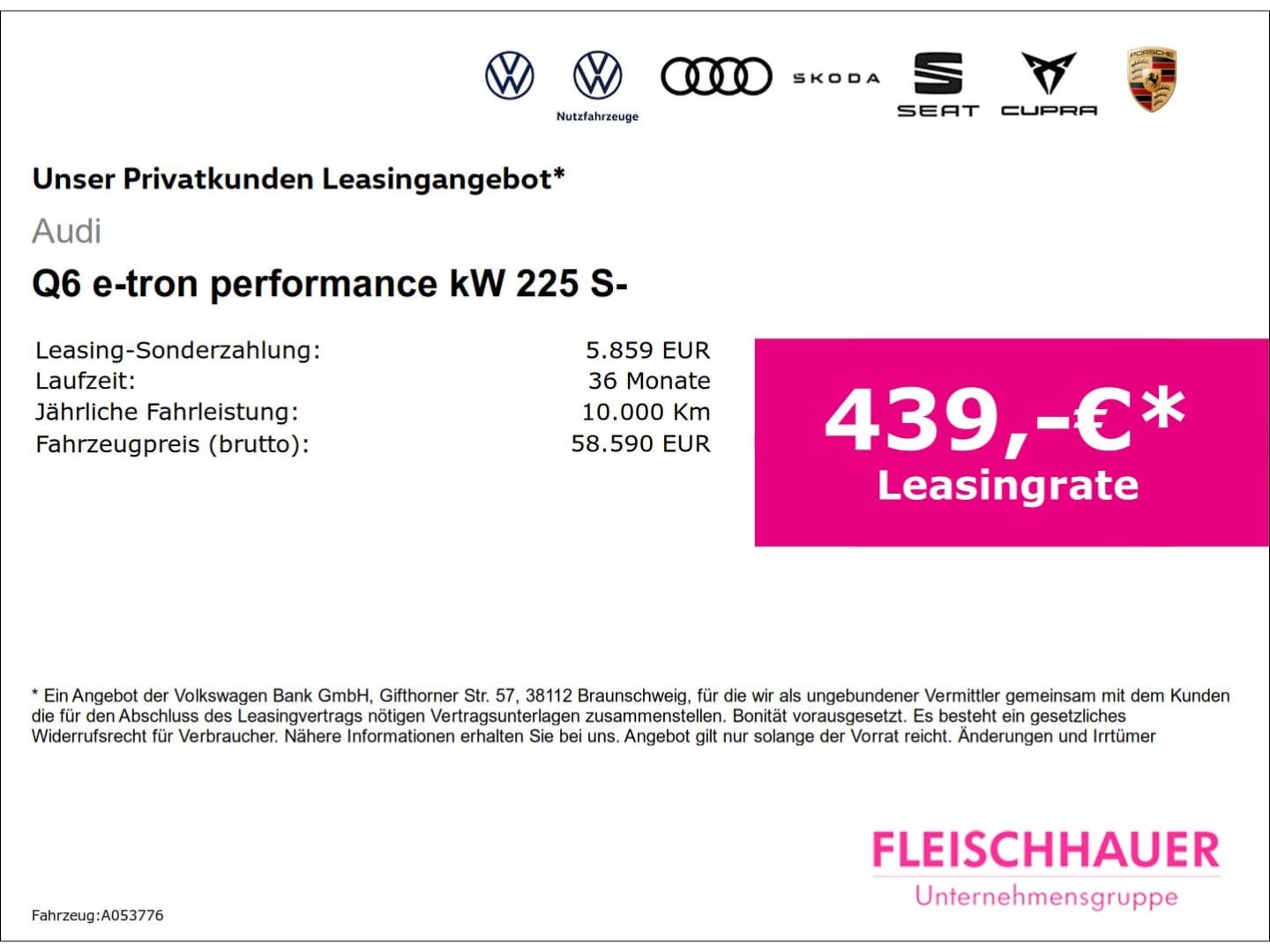 Bild über Audi Q6 SUV e-tron e-tron performance - für weitere Informationen kontaktieren Sie den Audi Partner