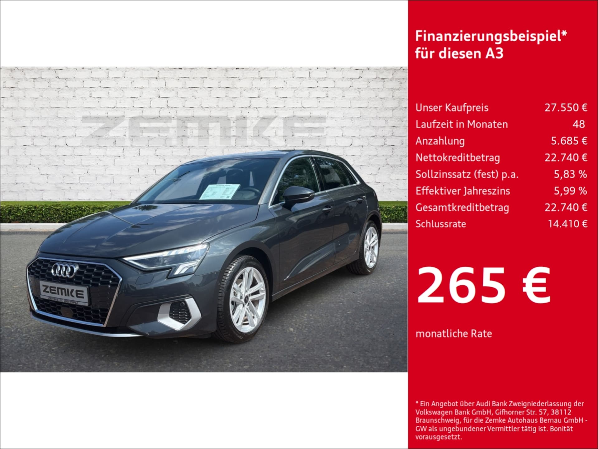 Audi A3 Sportback Advanced