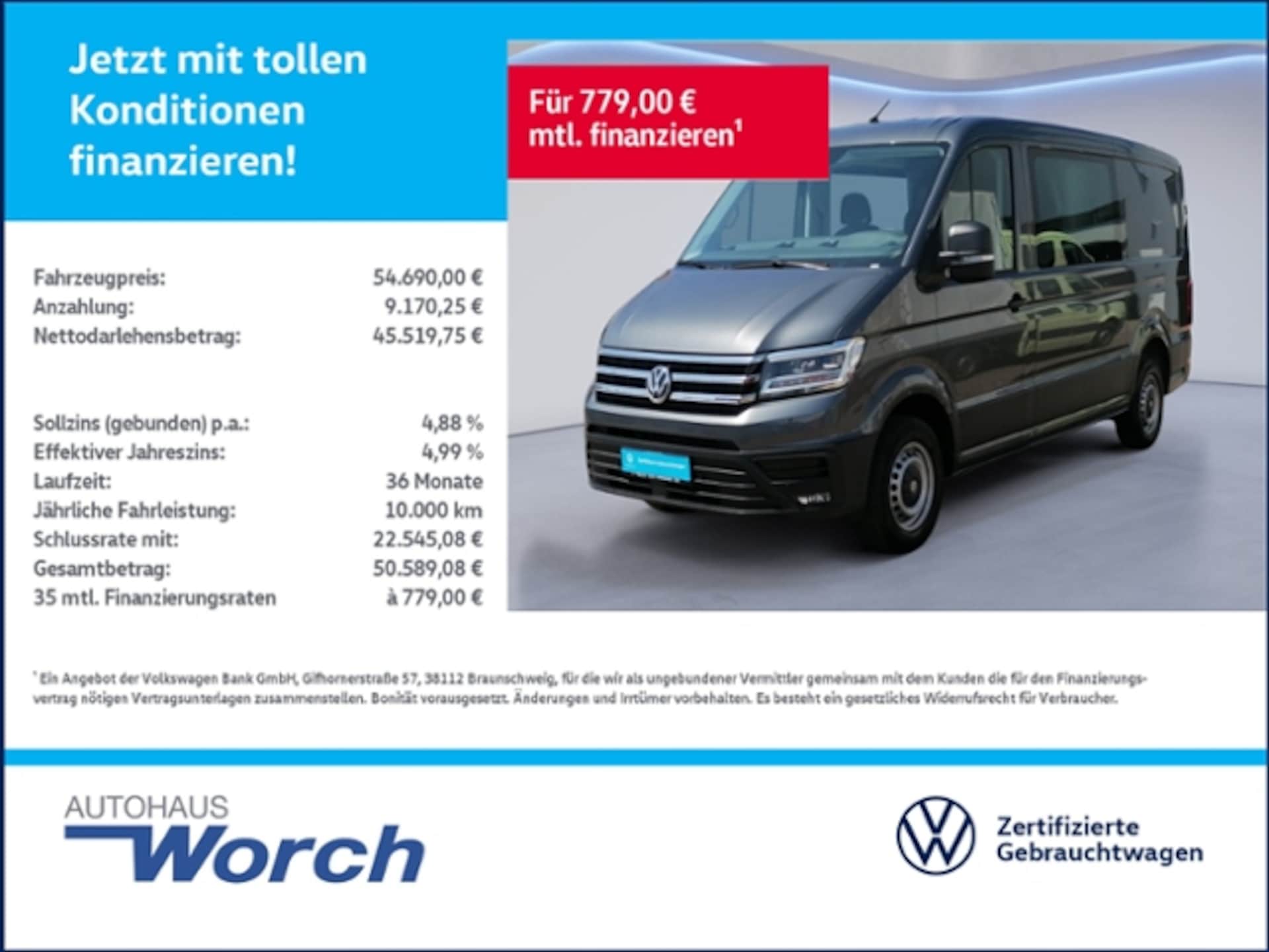 Volkswagen Crafter Kasten mittlerer Radstand