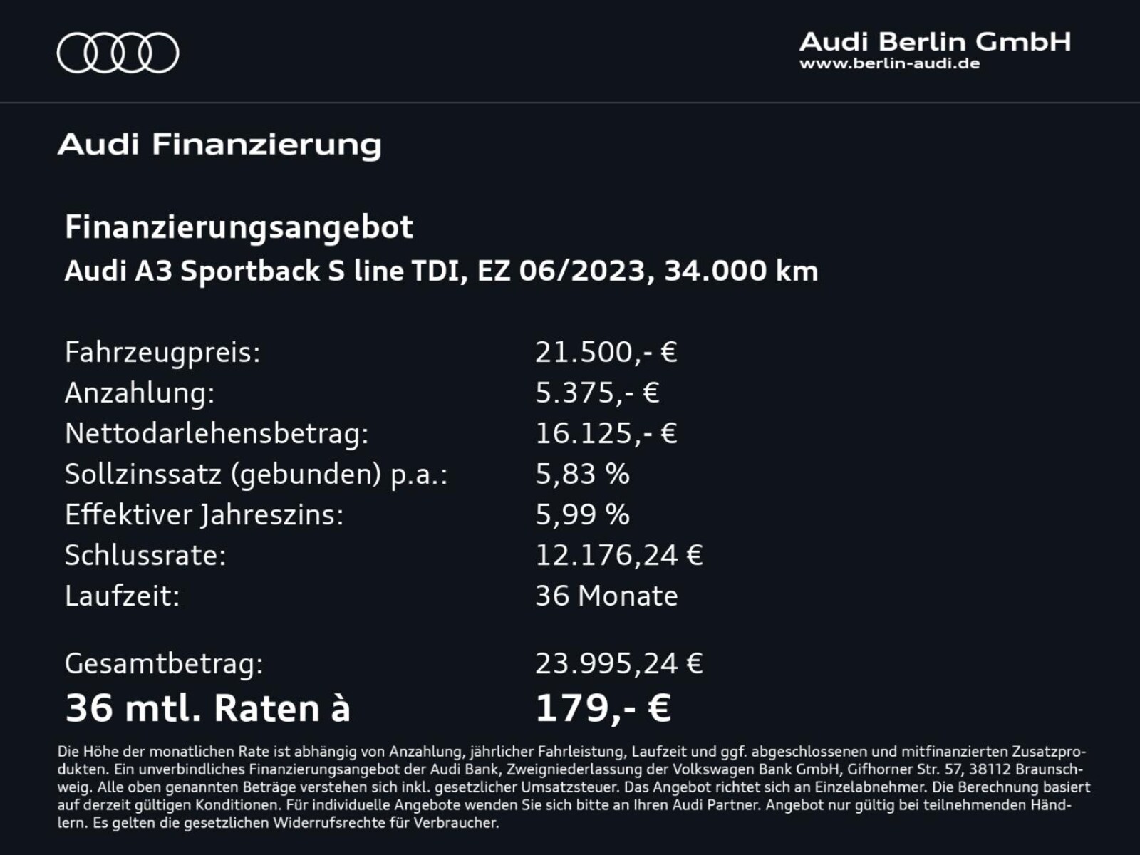 Audi A3 Sportback – Bild 4