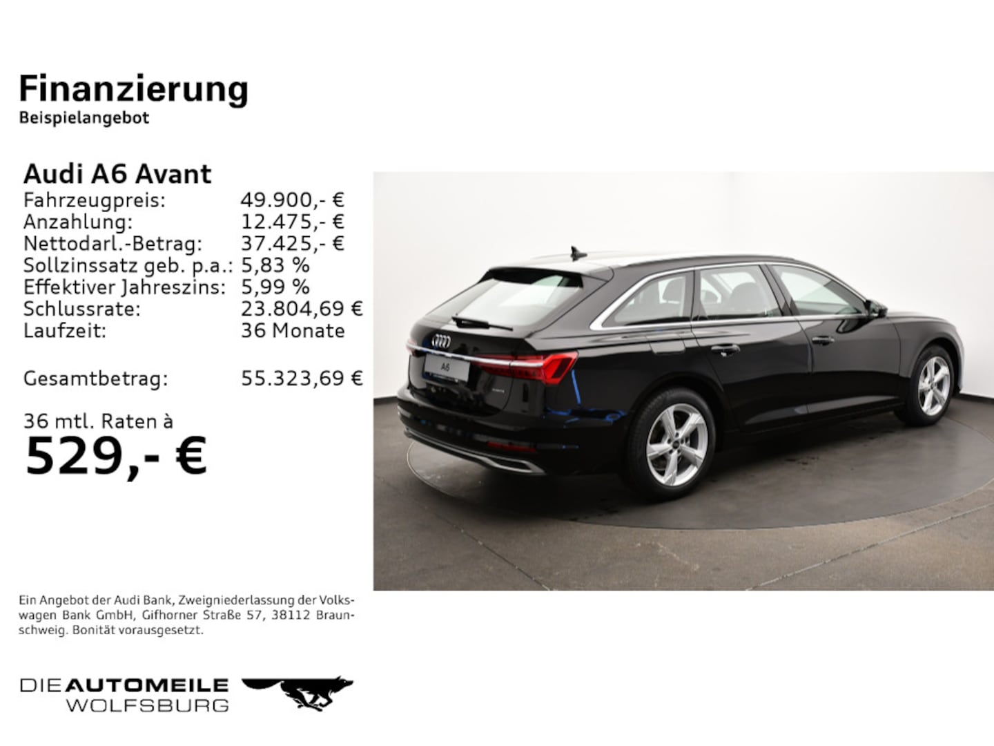Bild über Audi A6 Avant advanced 40 TDI quattro S tronic - für weitere Informationen kontaktieren Sie den Audi Partner