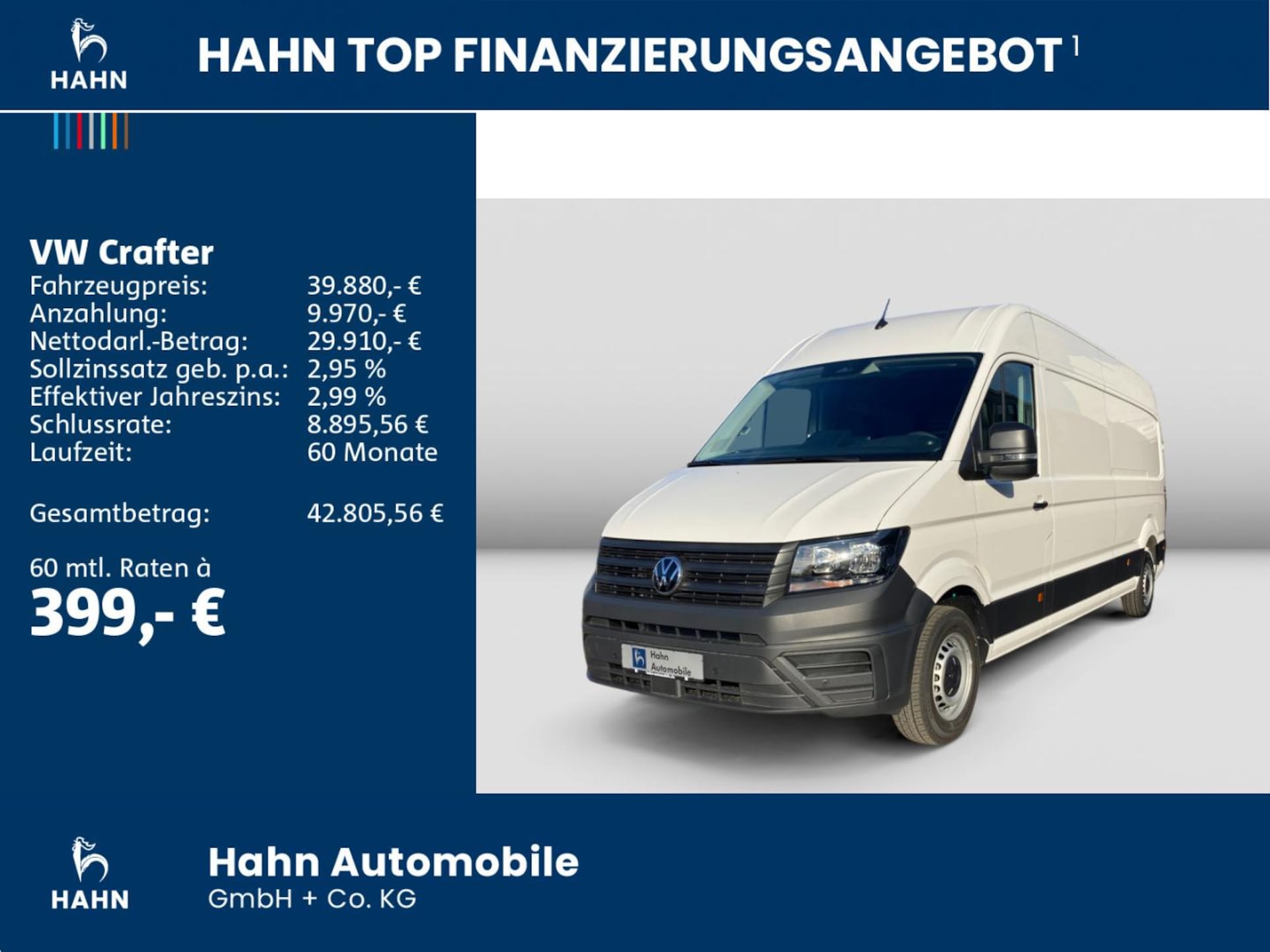 Volkswagen Crafter Kasten langer Radstand