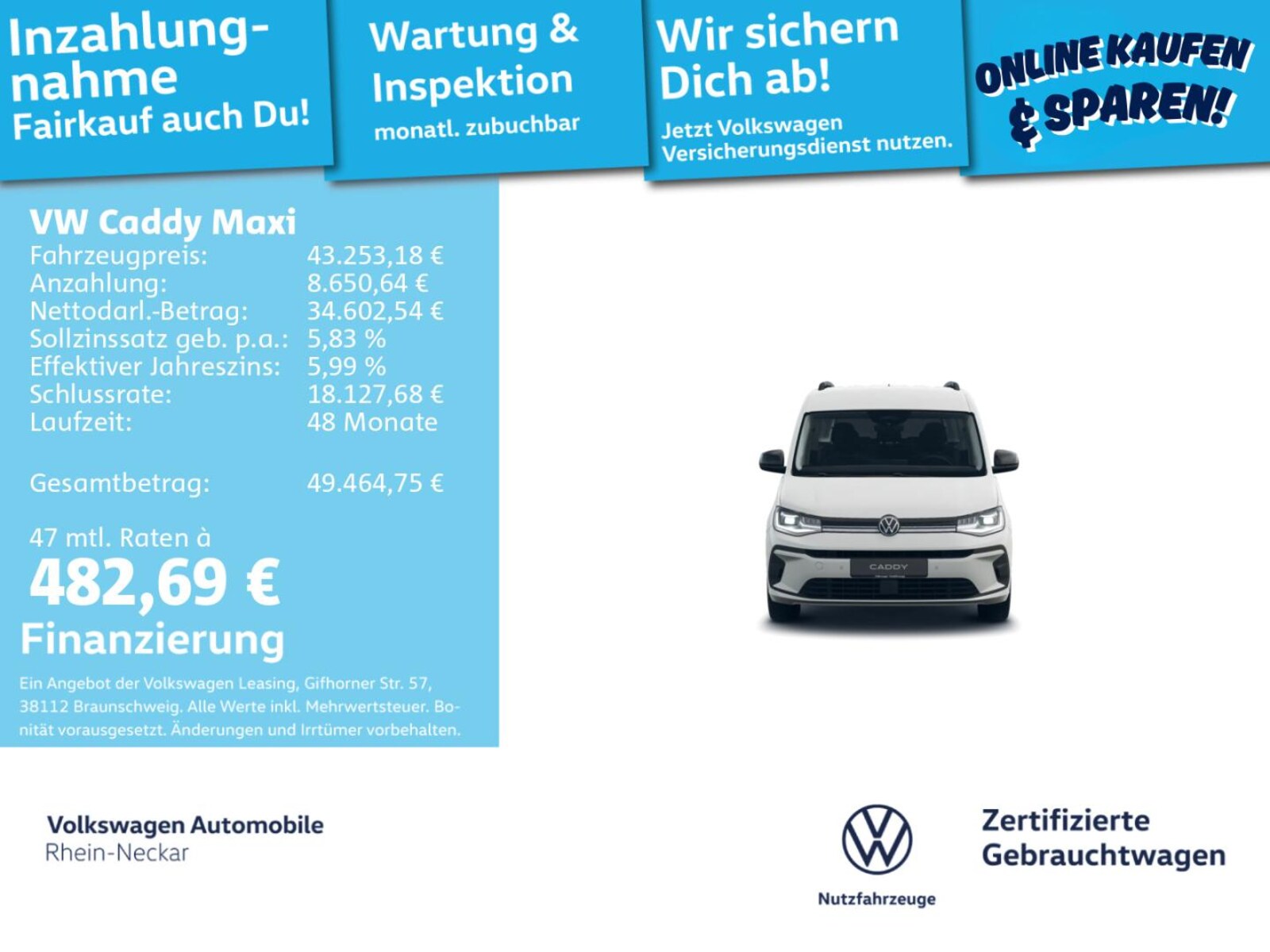 Volkswagen Caddy Maxi Kombi – Bild 2