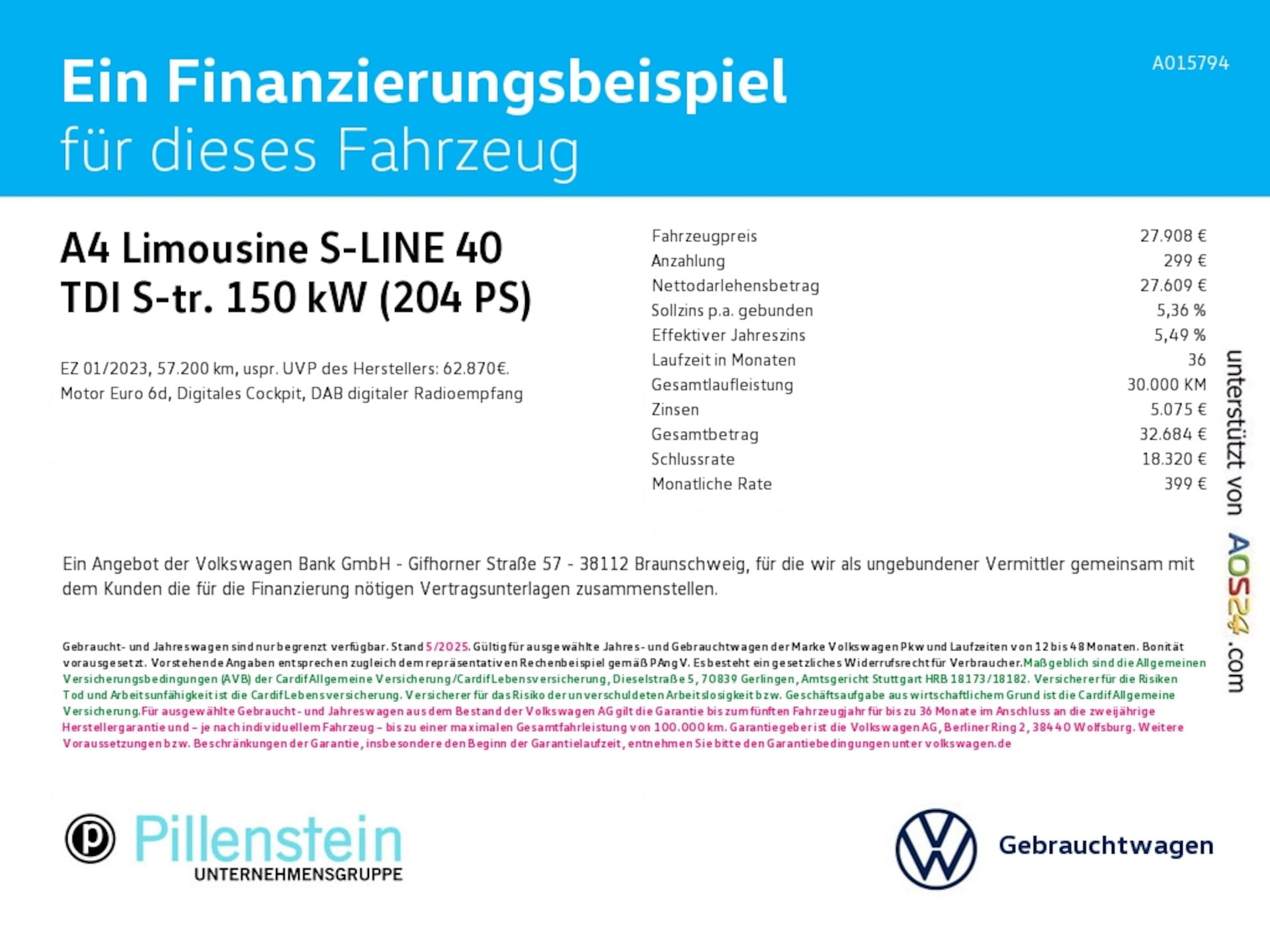 Audi A4 Limousine S line