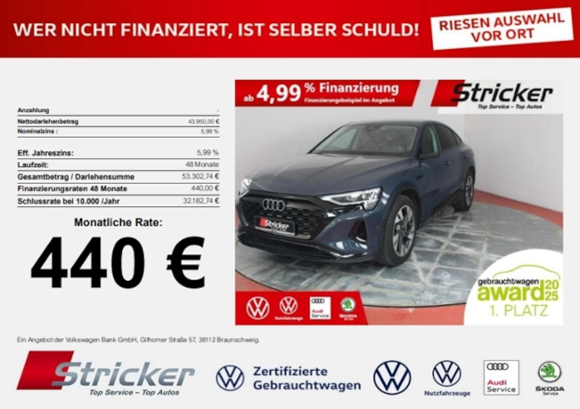 Audi Q8 Sportback e-tron Advanced