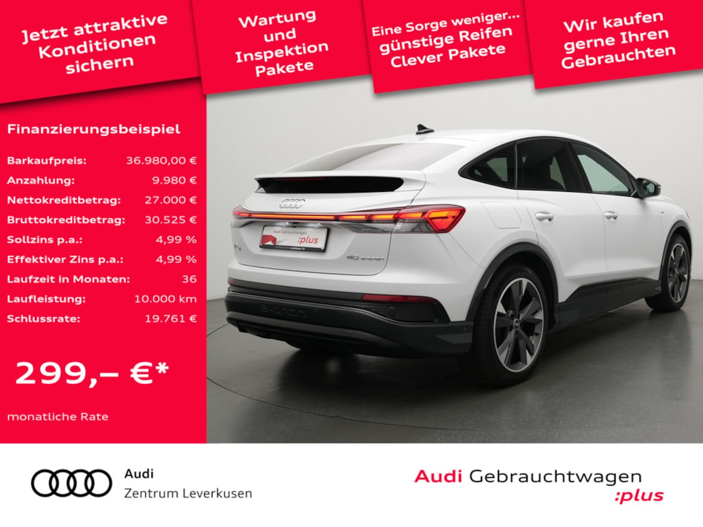 Bild über Audi Q4 Sportback e-tron 40 e-tron - für weitere Informationen kontaktieren Sie den Audi Partner