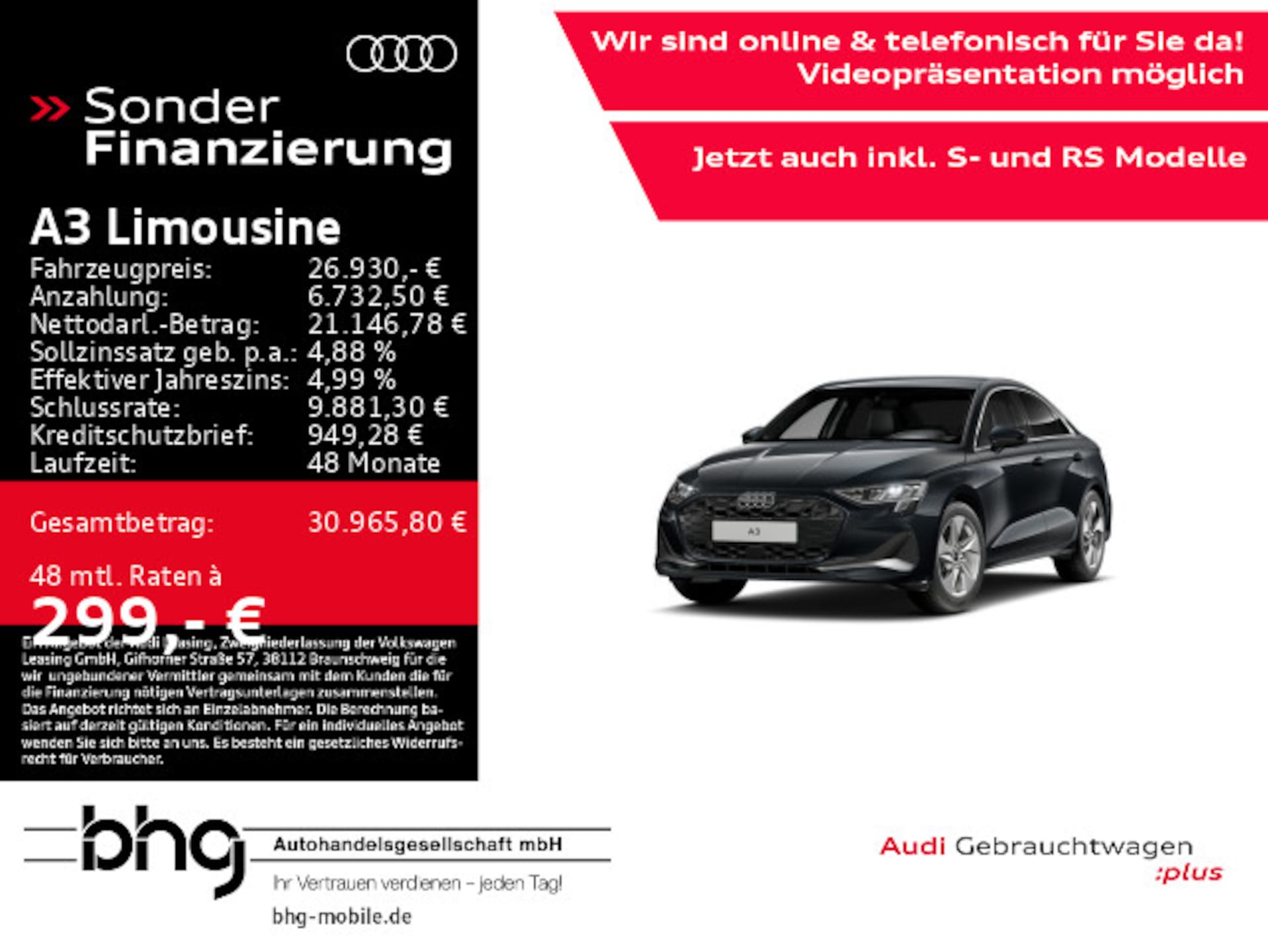 Audi A3 Limousine advanced