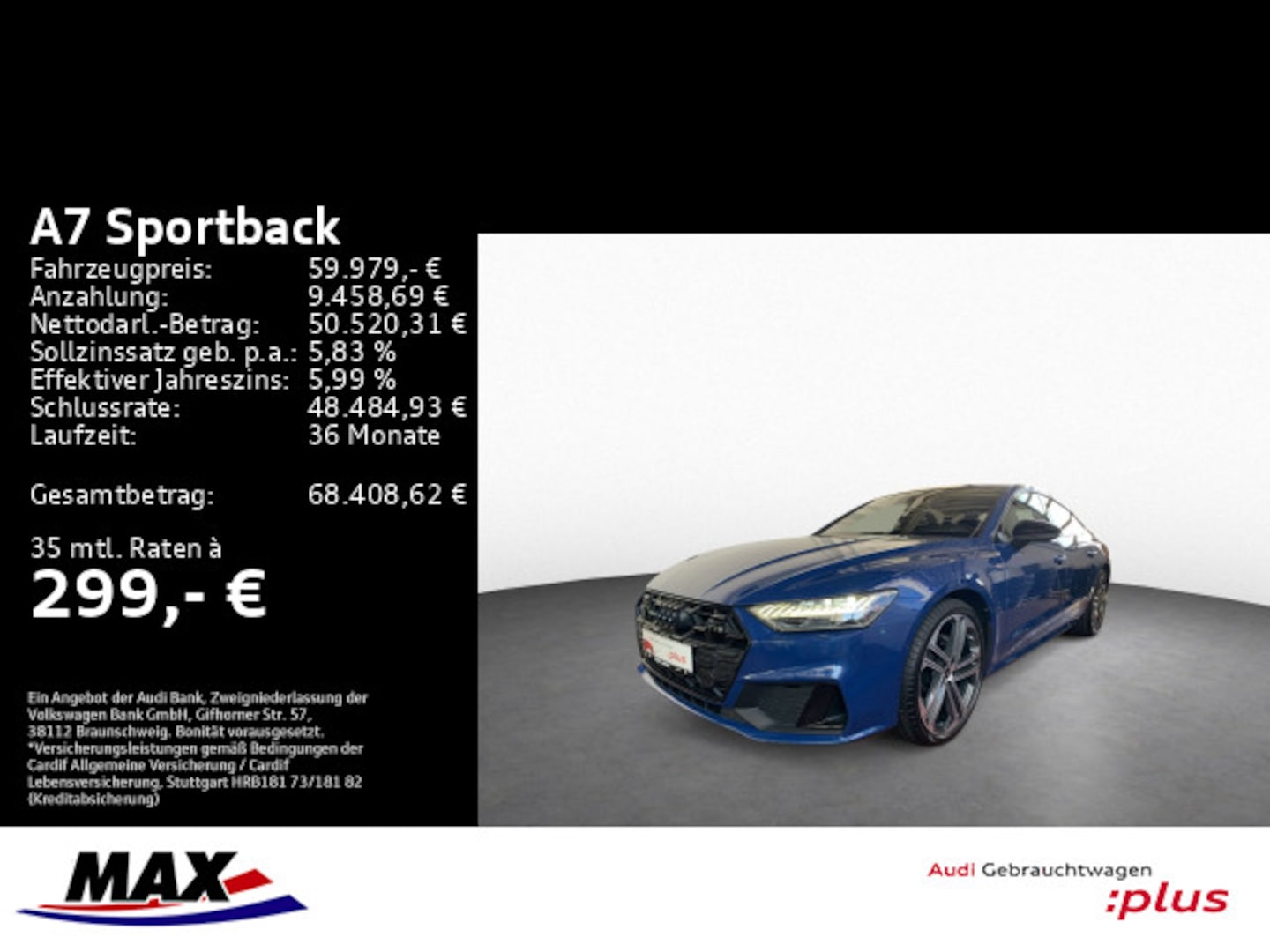 Bild über Audi A7 Sportback 45 TDI quattro S tronic - für weitere Informationen kontaktieren Sie den Audi Partner