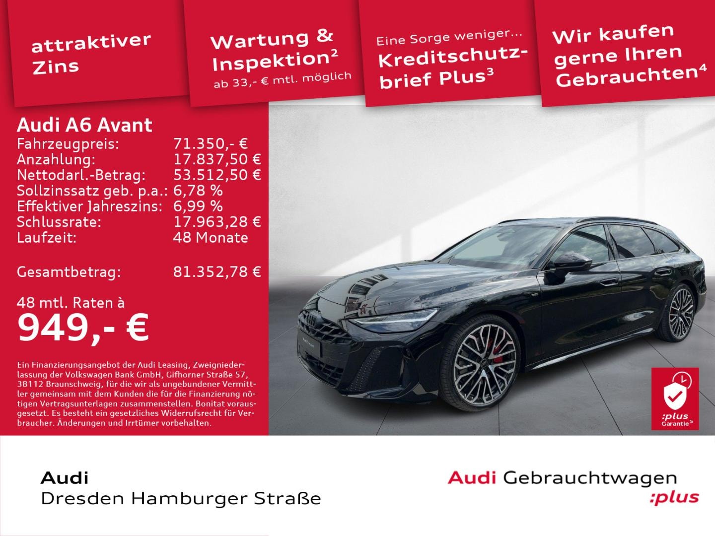 Bild über Audi A6 Avant e-hybrid e-hybrid quattro 270 kW S tronic - für weitere Informationen kontaktieren Sie den Audi Partner