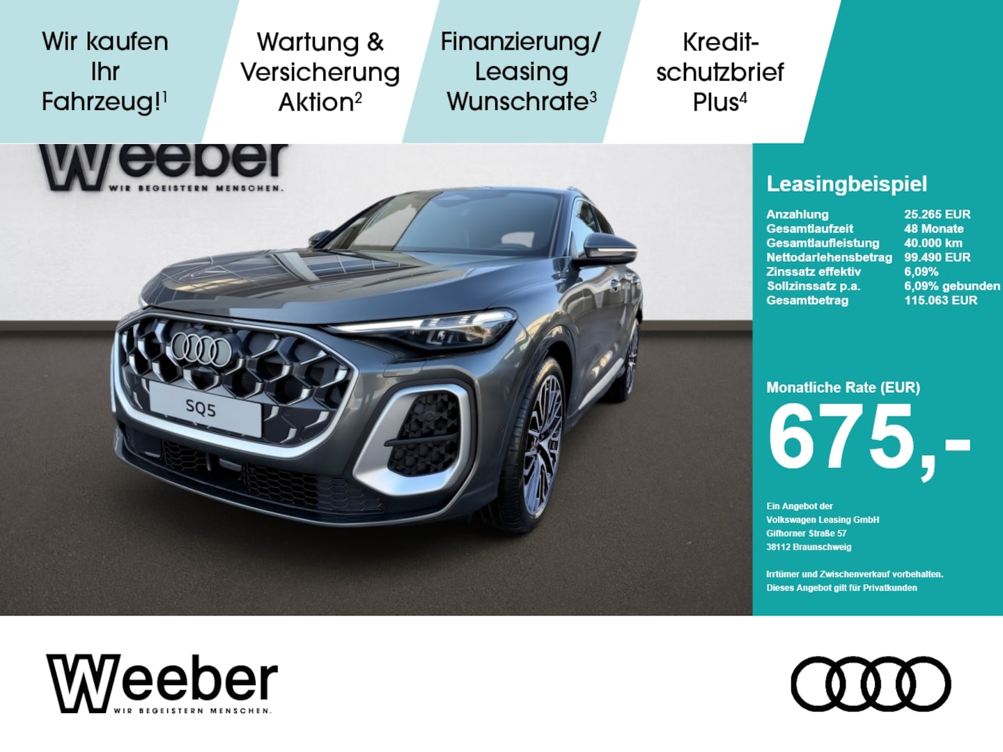 Bild über Audi SQ5 SUV TFSI 270 kW S tronic - für weitere Informationen kontaktieren Sie den Audi Partner