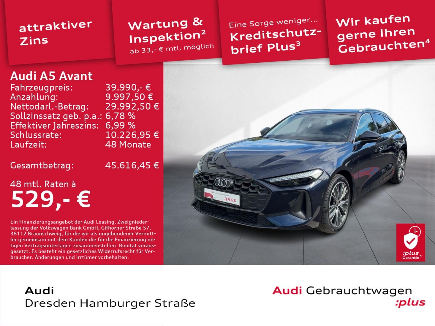 Bild über Audi A5 Avant TDI 150 kW S tronic - für weitere Informationen kontaktieren Sie den Audi Partner
