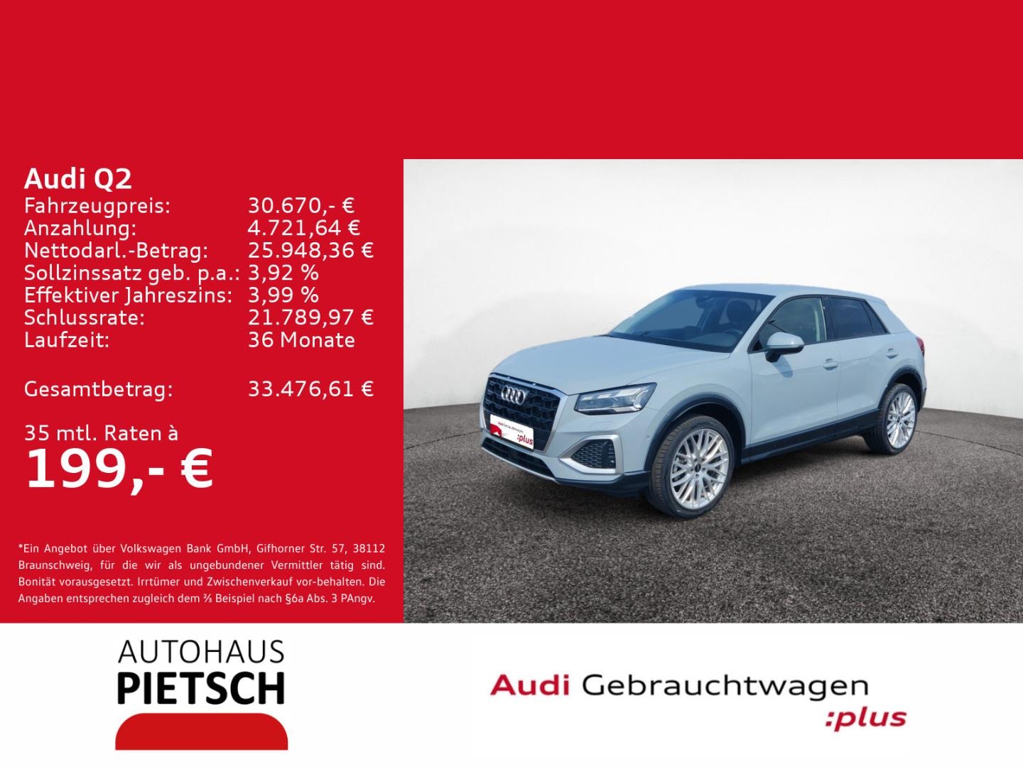 Bild über Audi Q2 advanced 35 TFSI S tronic - für weitere Informationen kontaktieren Sie den Audi Partner
