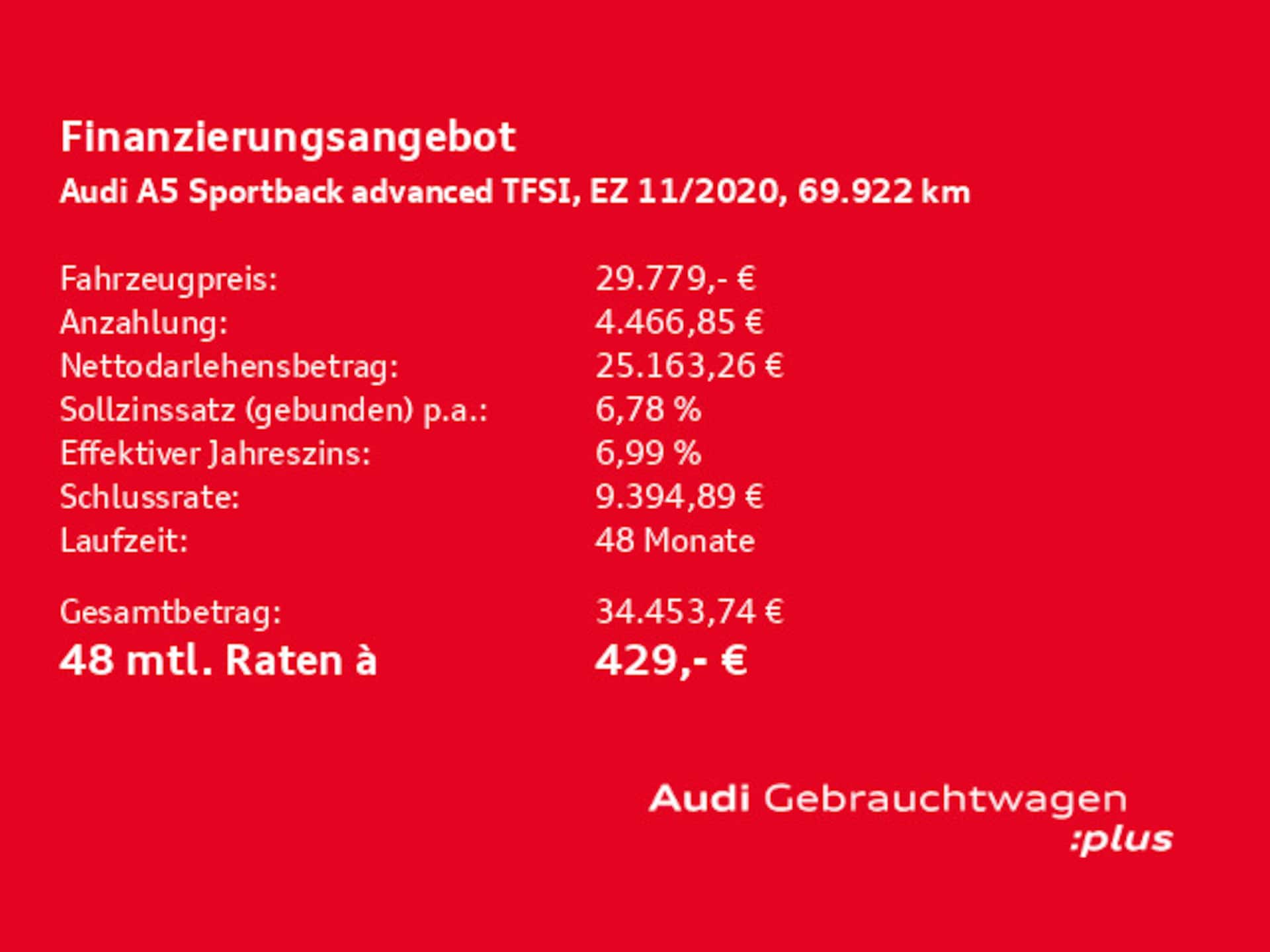 Audi A5 Sportback Advanced