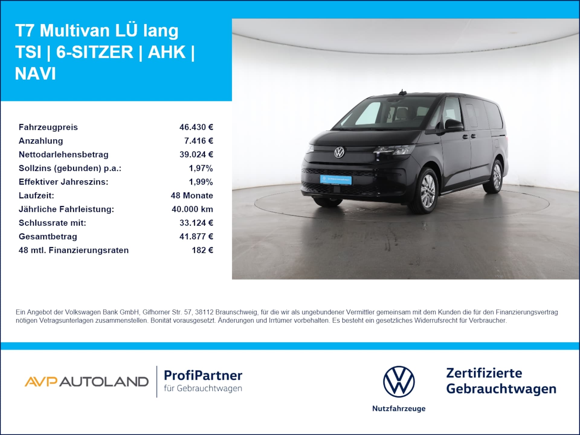 Volkswagen Multivan Langversion Basis-Modell
