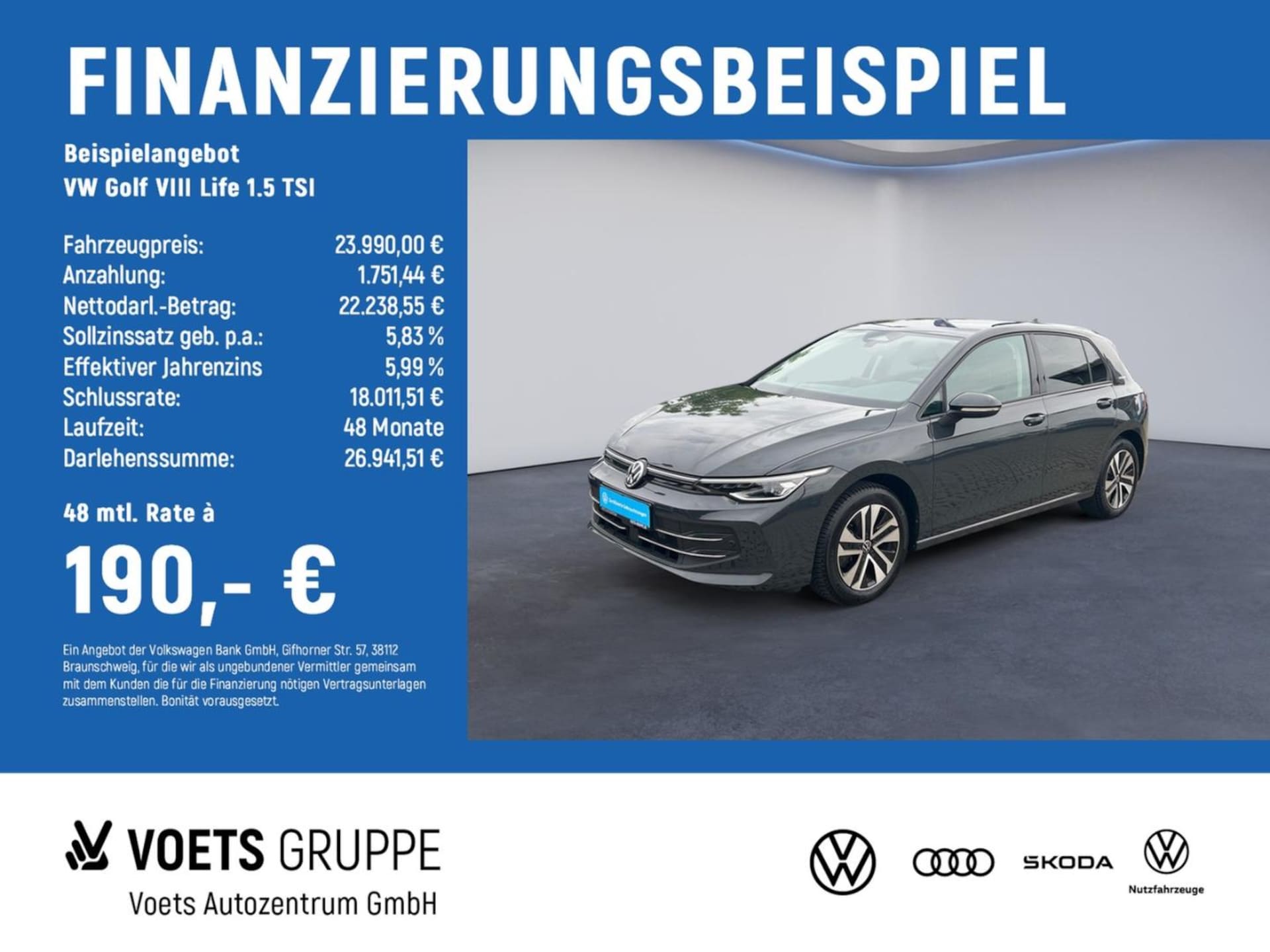 Volkswagen Golf — Volkswagen Golf Golf VIII Life 1.5 TSI LaneAssist+LED+ACC