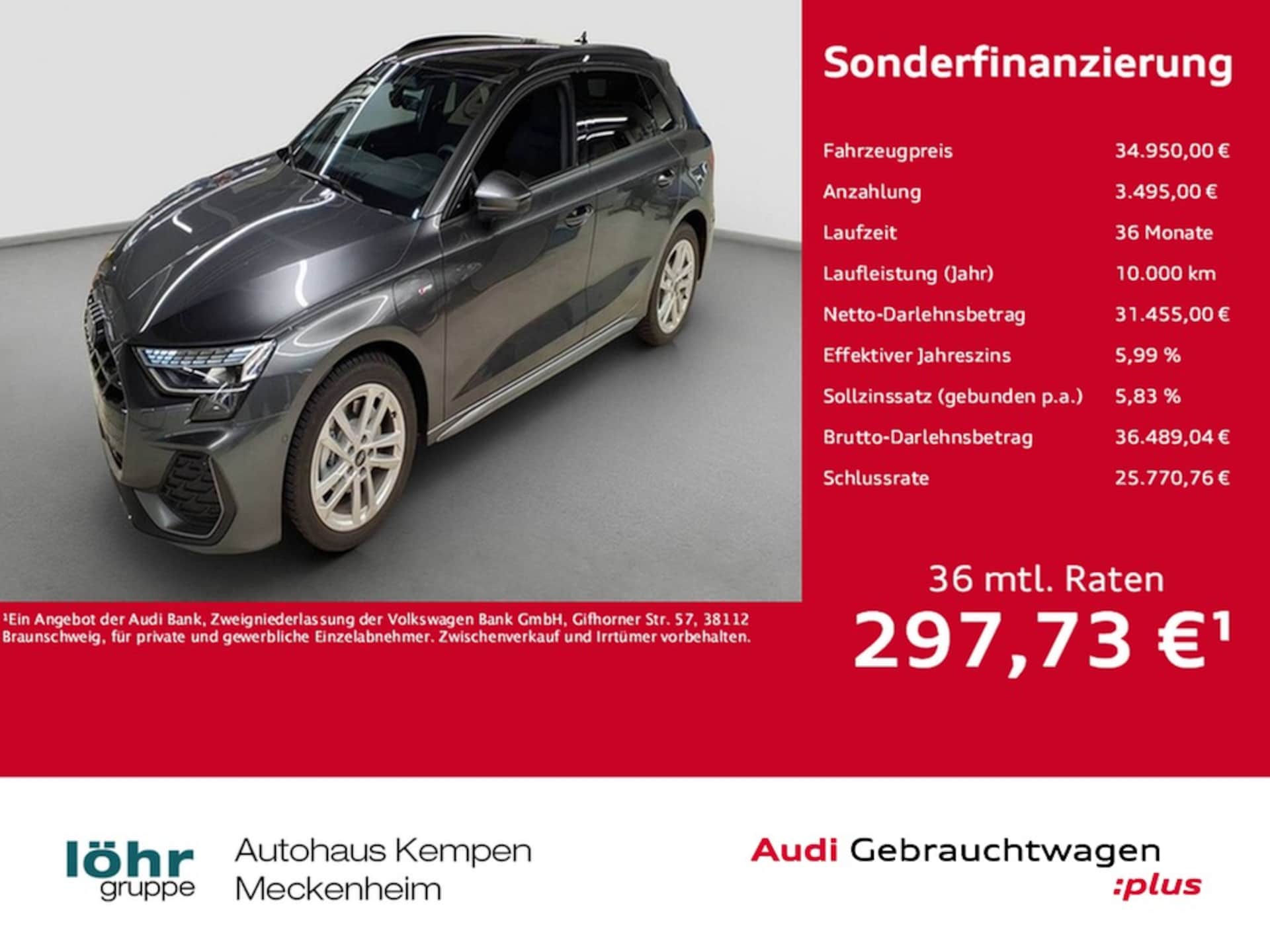 Audi A3 Sportback TFSI e S line