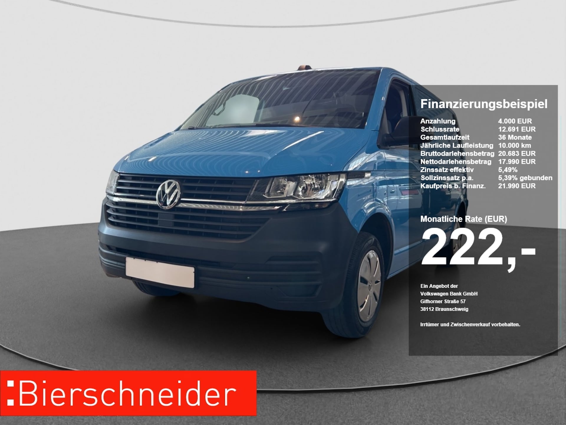 Volkswagen T6.1 Transporter Kasten kurzer Radstand