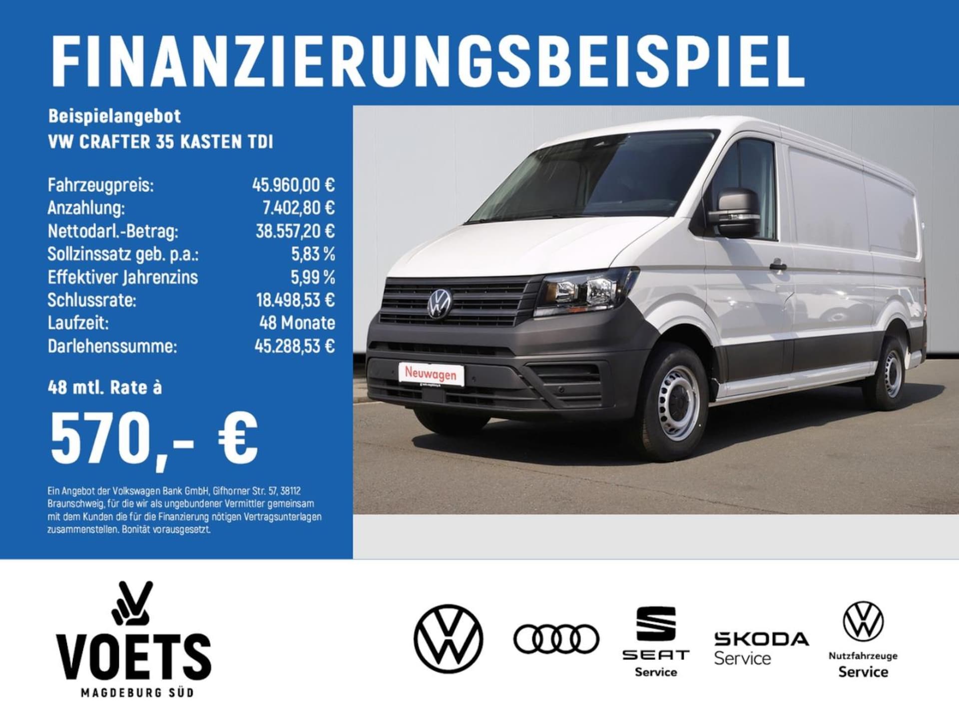 Volkswagen Crafter Kasten mittlerer Radstand