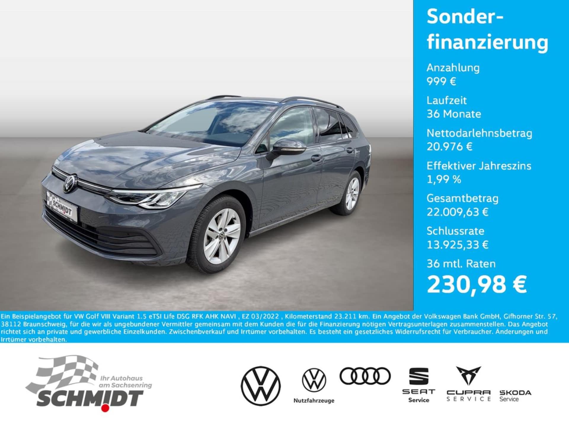 Volkswagen Golf Variant 2022 — Golf VIII Variant 1.5 eTSI Life DSG RFK AHK NAVI