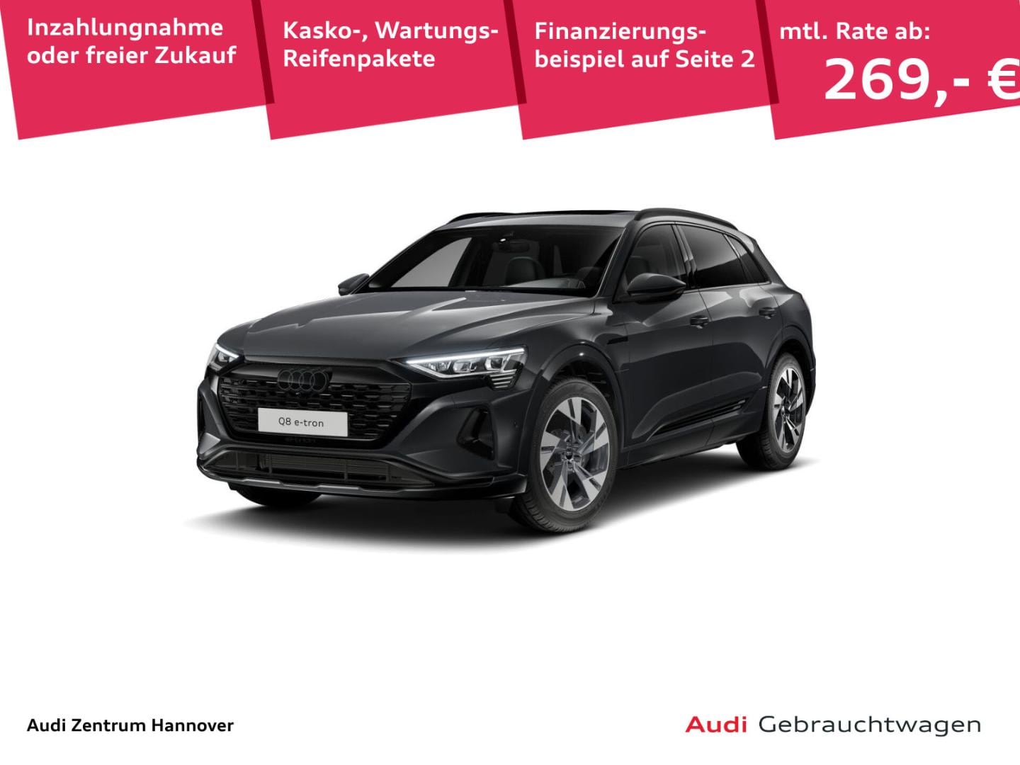 Bild über Audi Q8 e-tron advanced 55 e-tron quattro - für weitere Informationen kontaktieren Sie den Audi Partner