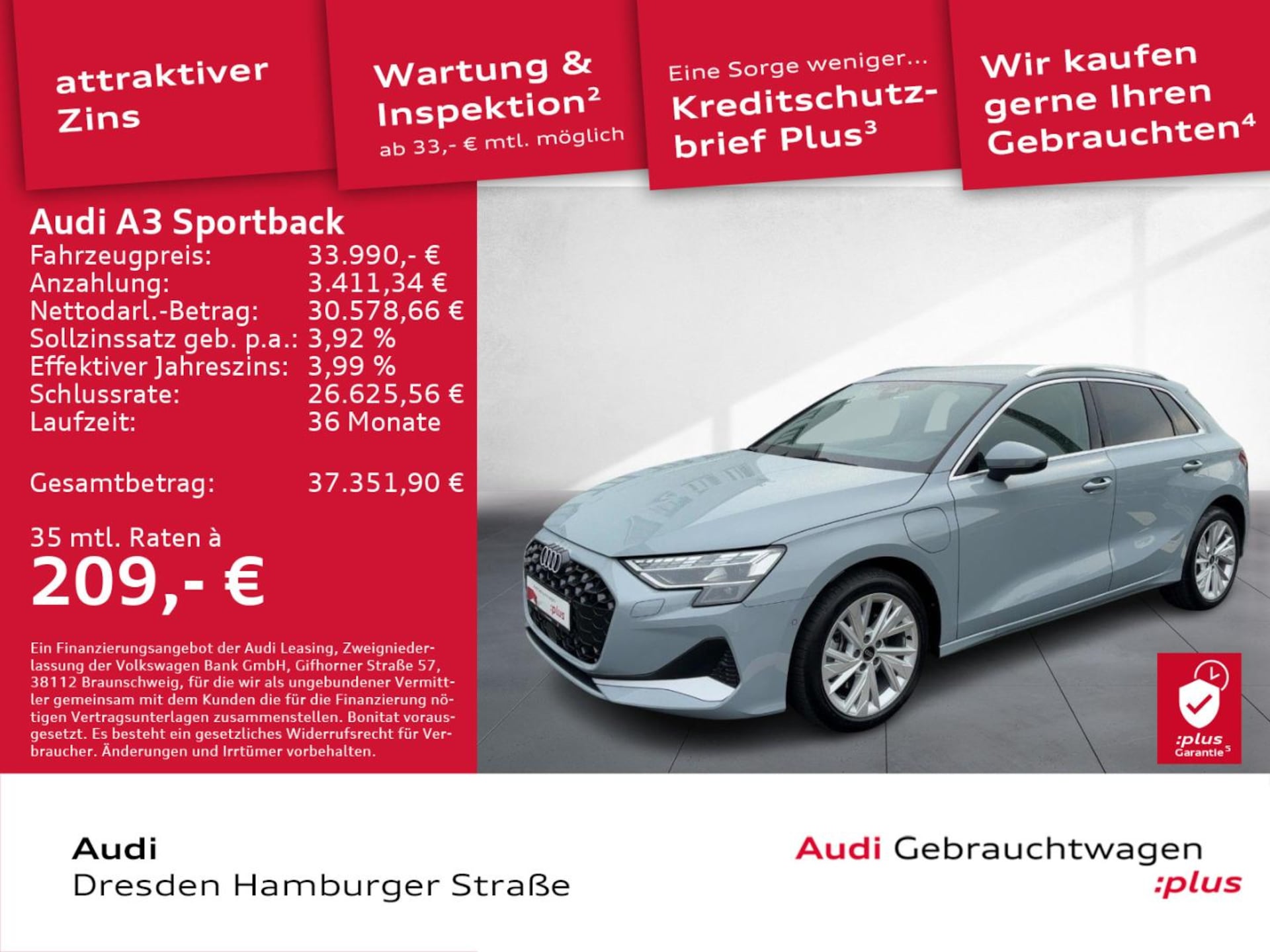 Audi A3 Sportback TFSI e Advanced