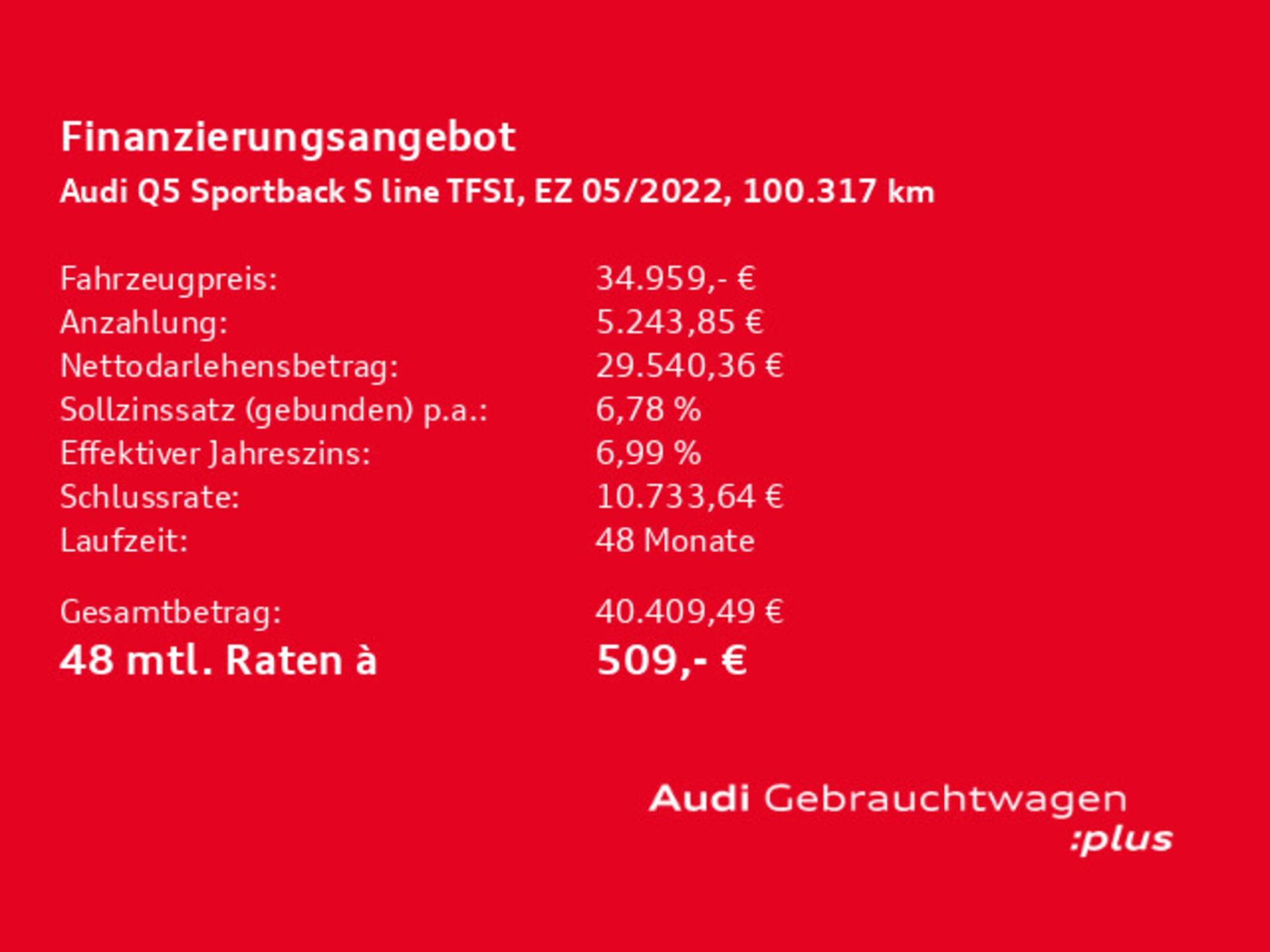 Audi Q5 Sportback TFSI e S line