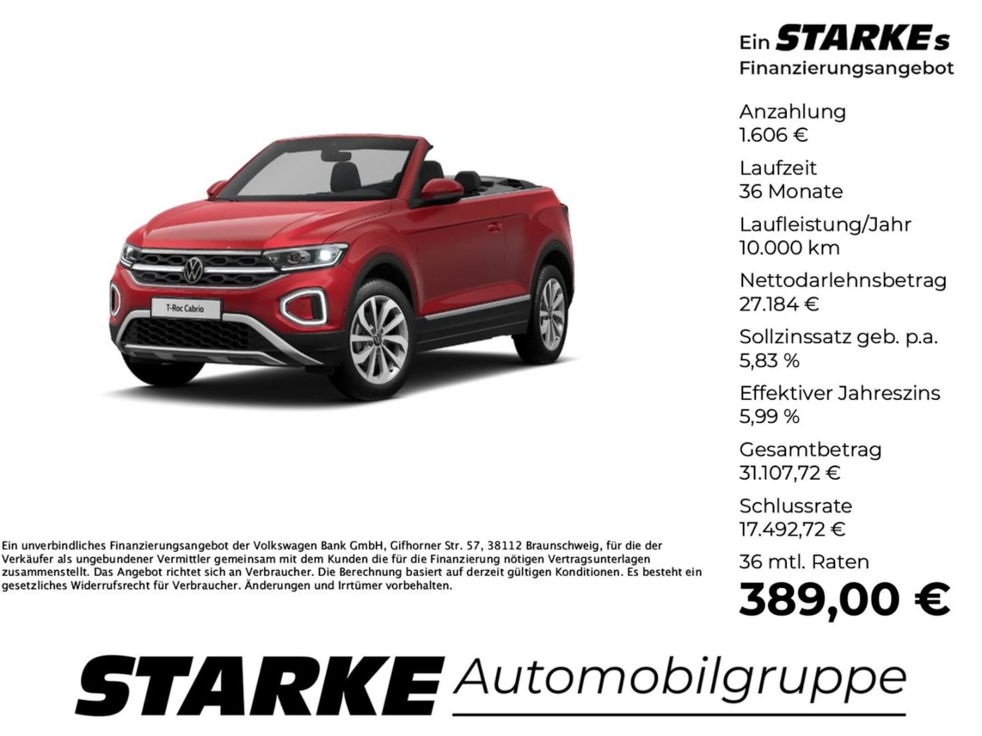 Volkswagen T-Roc Cabriolet Style